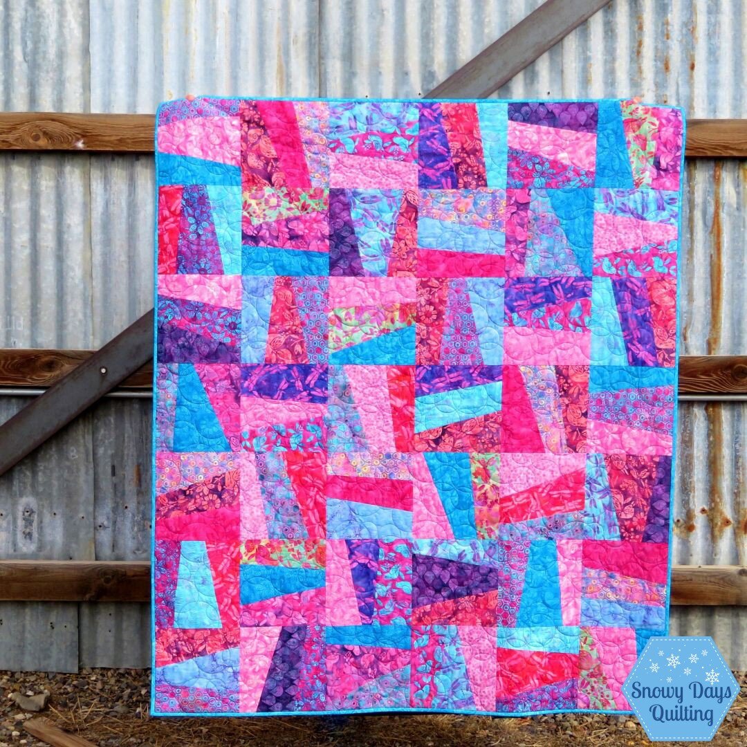 We're talking about recent finishes today. It's been a bit since I've finished anything, so I had to give this one some thought. I think this Wonky Rails baby quilt was my most recent quilt finish, and writing the pattern for it was my most recent fi