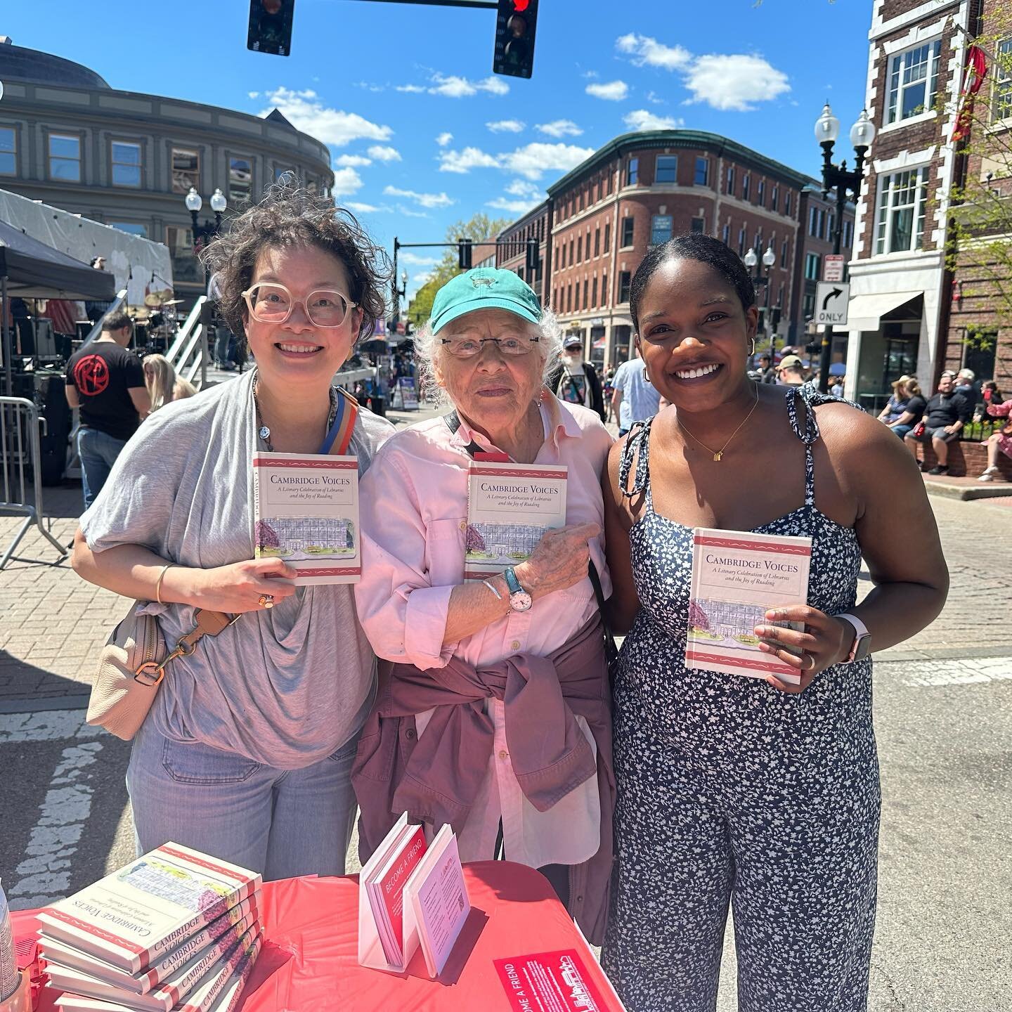 We were thrilled to meet Anne Bernays, one of the authors in the &ldquo;Cambridge Voices: A Literary Celebration of Libraries and the Joy of Reading&rdquo; book, at MayFair in Harvard Square today. Cambridge Voices was produced to mark the opening of