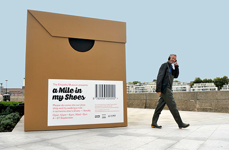 A Mile In My Shoes - literally. This exhibit holds a diverse collection of shoes and audio stories that explore our shared humanity. 