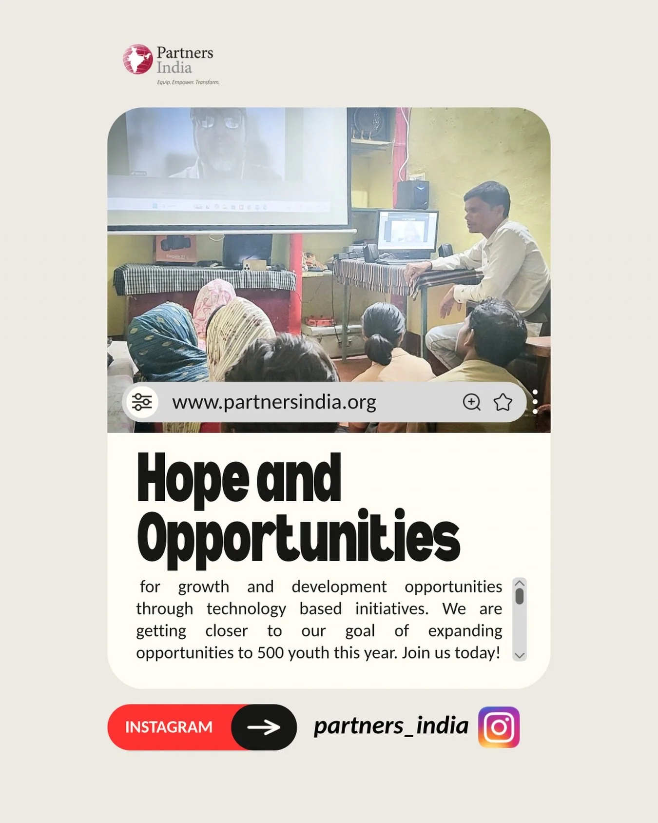 Bringing Hope and opportunities for growth and development opportunities through technology based initiatives. We are getting closer to our goal of expanding opportunities to 500 youth this year. Join us today!
&mdash;&mdash;&mdash;&mdash;&mdash;&mda