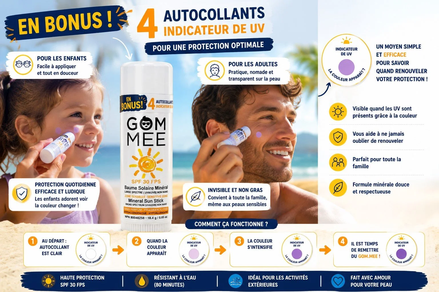 Instruction Indicateur de UV du Baume Solaire GOM.MEE.jpeg