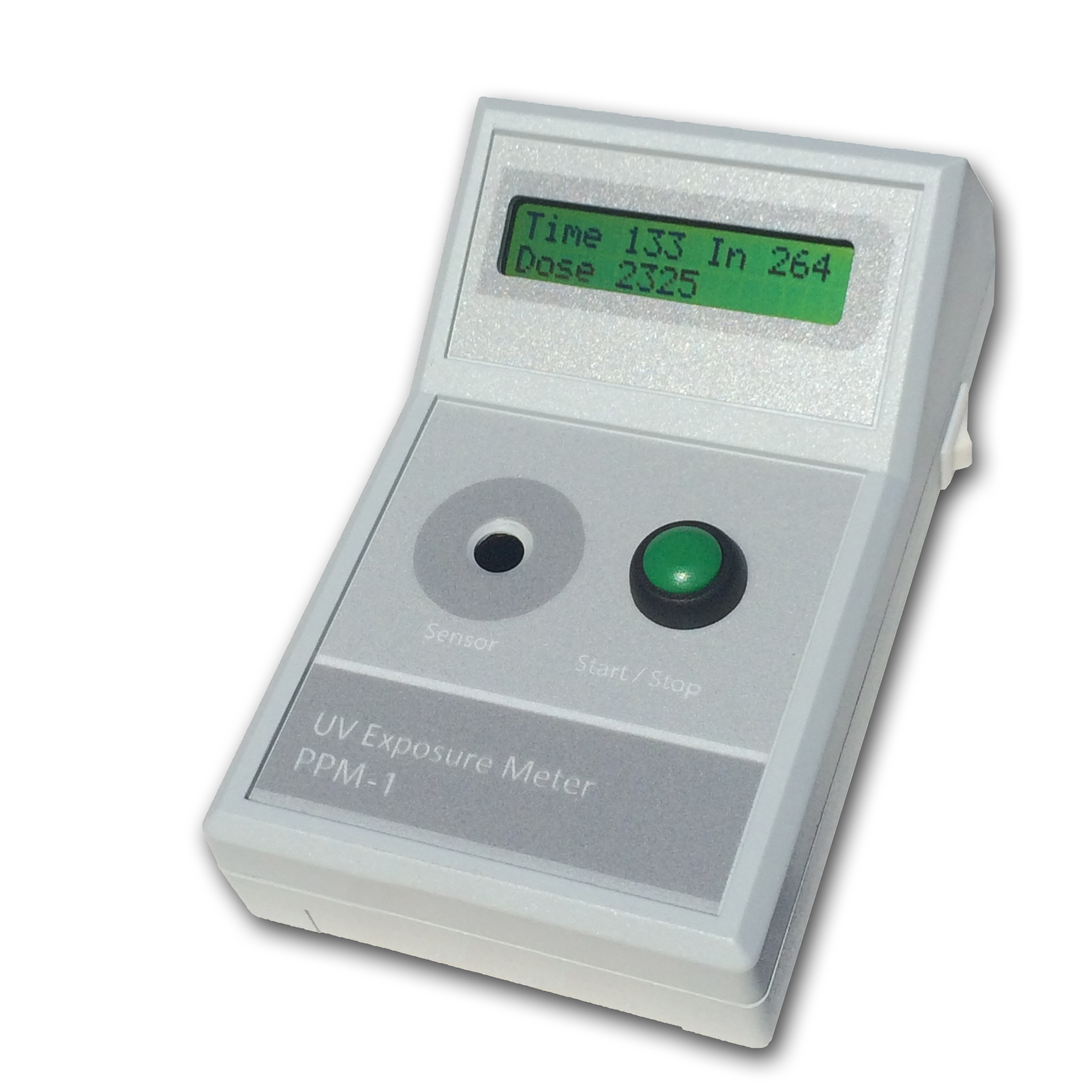  The PPM-1 handheld UV exposure dose meter.