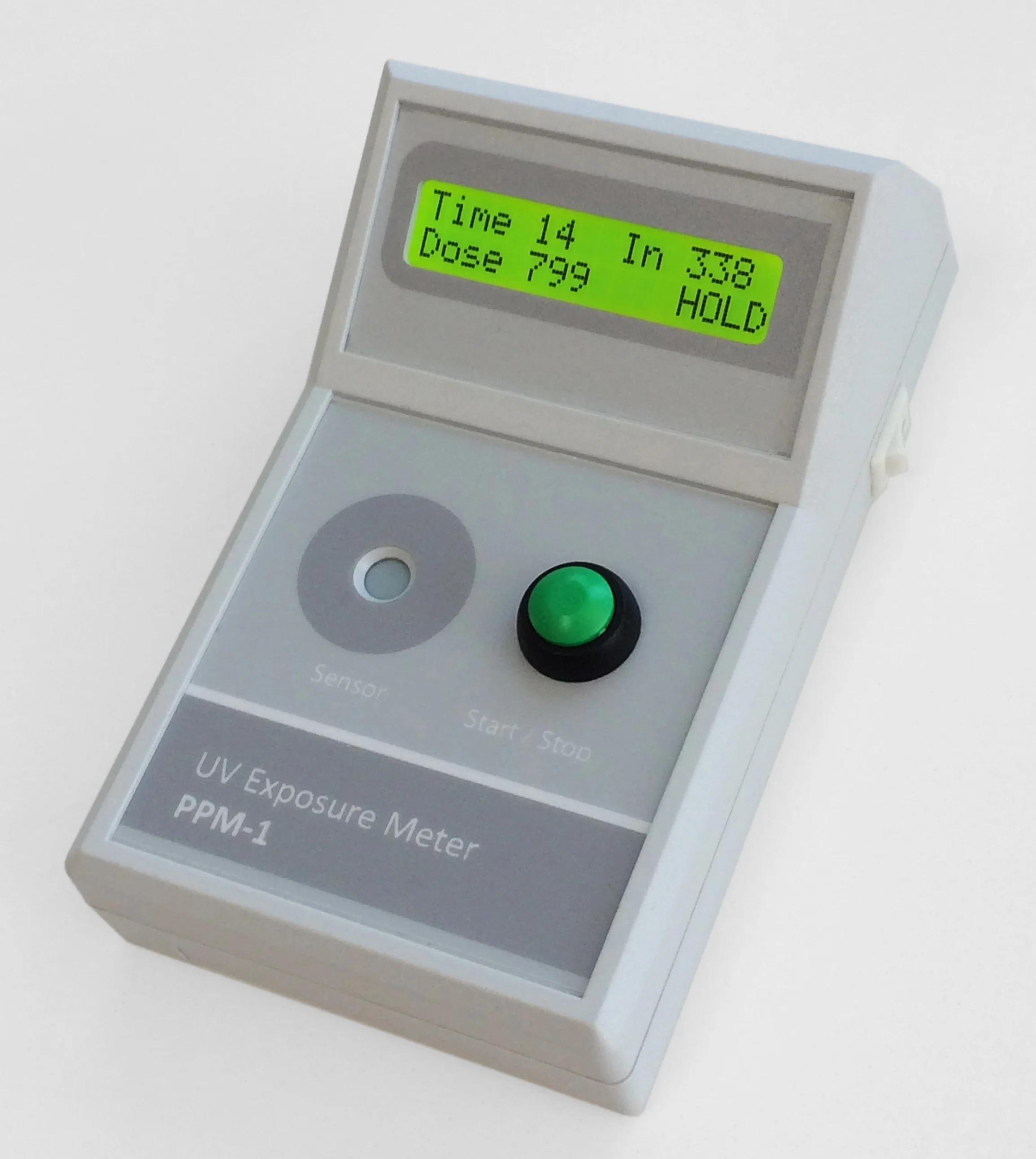  The PPM-1 handheld UV exposure dose meter.