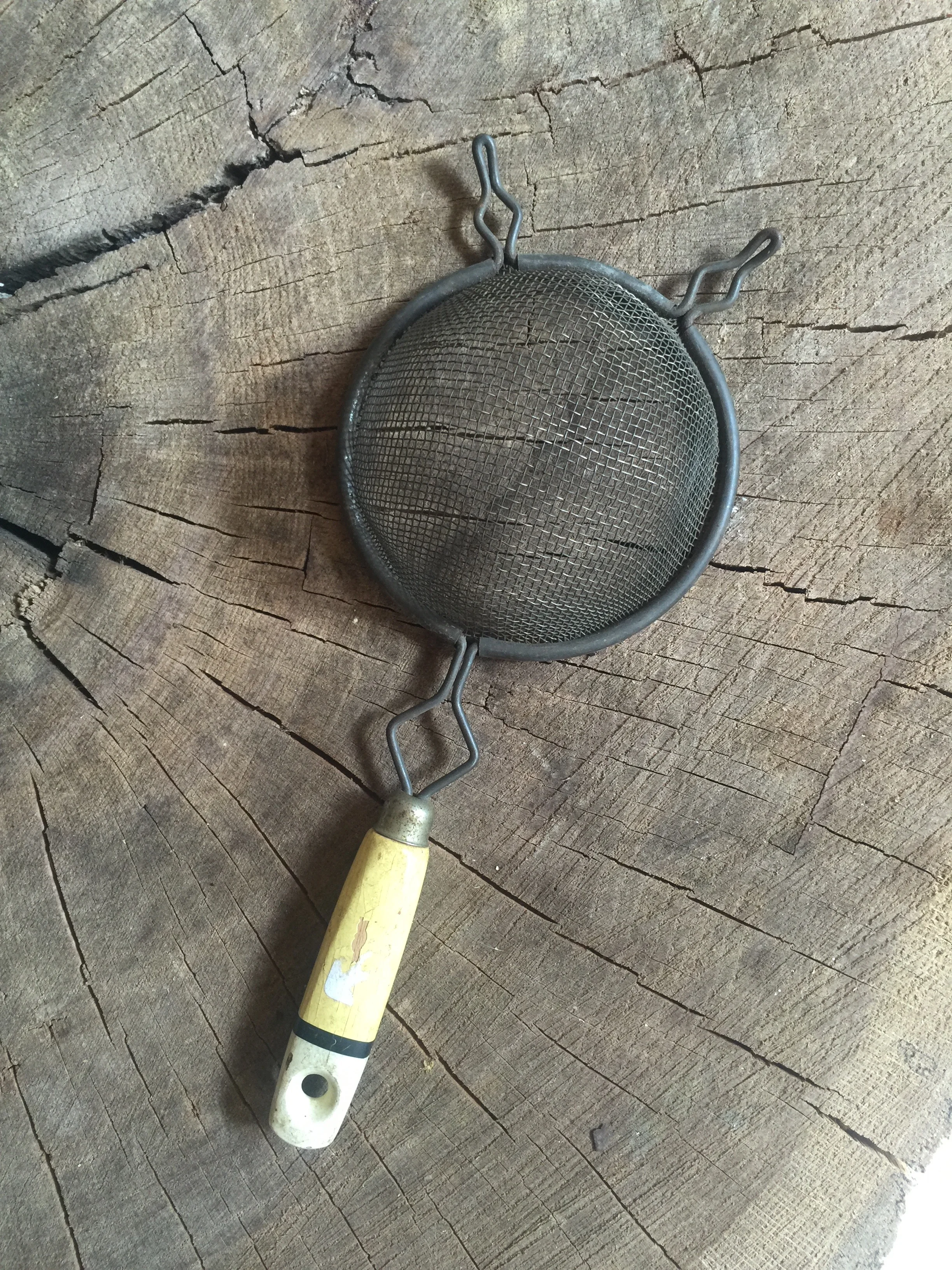 Vintage Striped Strainer by heirloomed