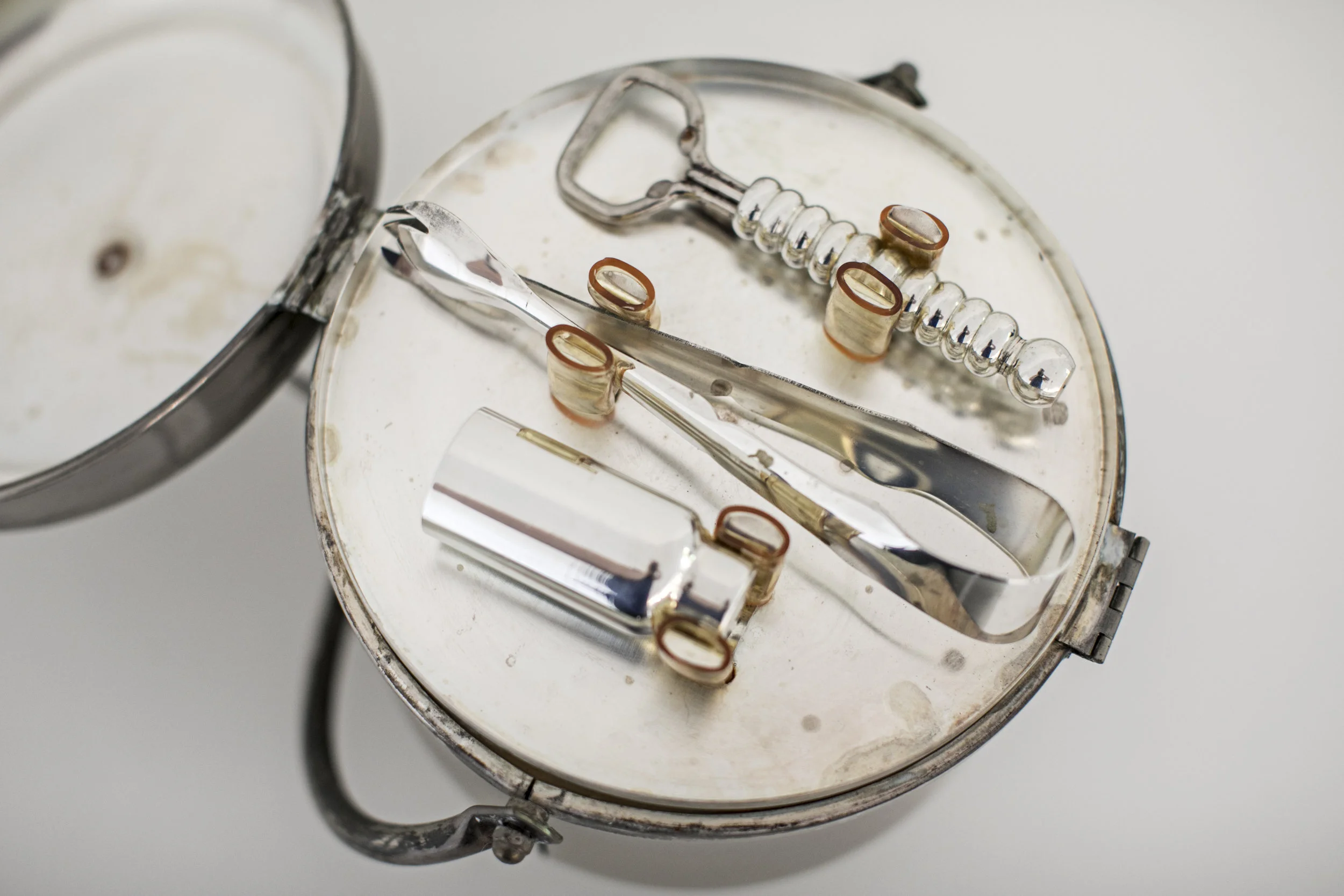 Vintage Metal Cooler with Tools by heirloomed