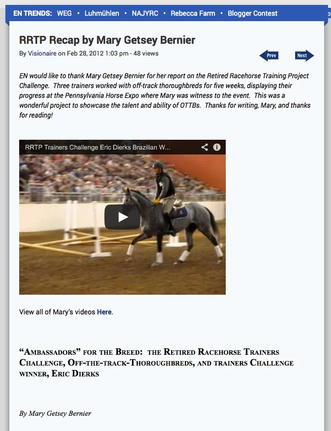 RRTP Recap by Mary Getsey Bernier