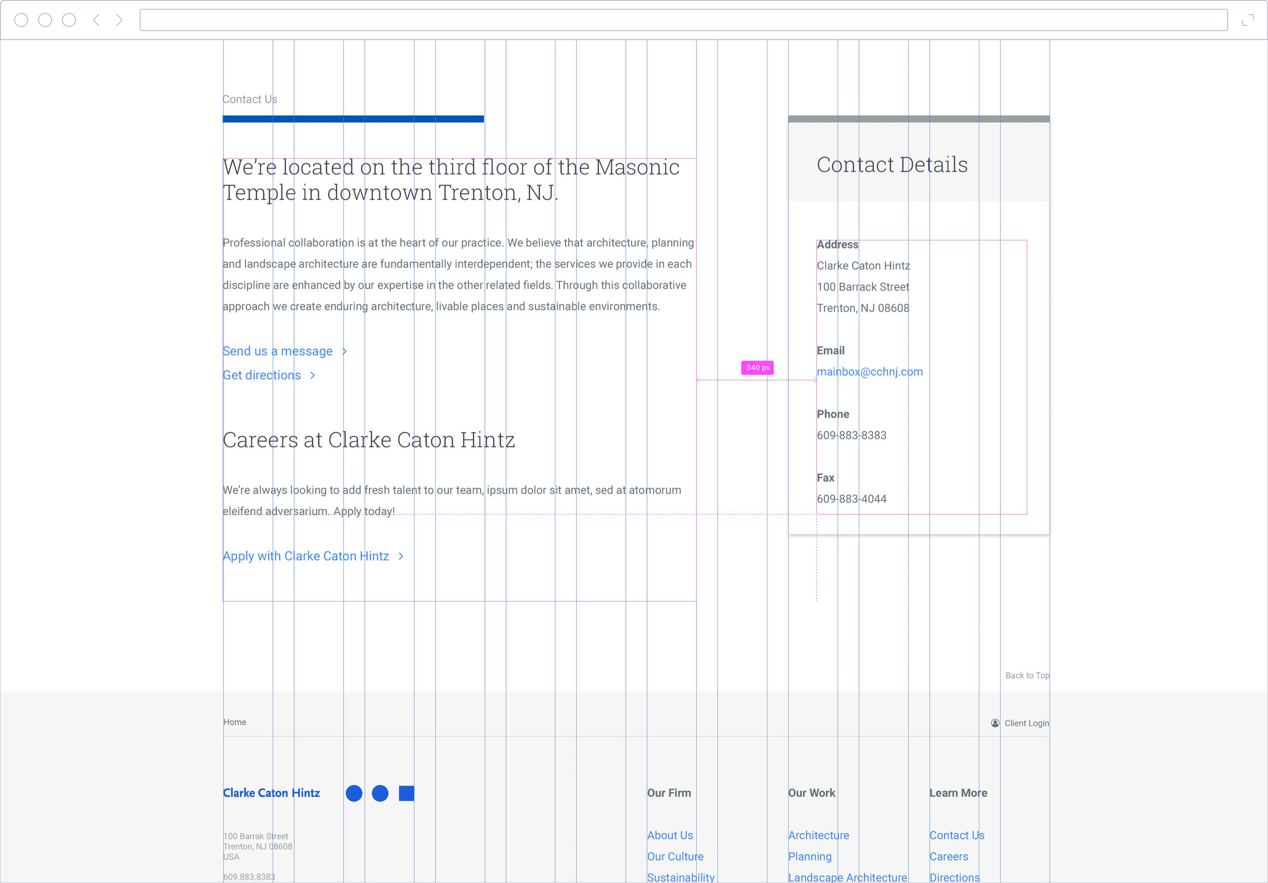 12-Column Grid Structure. CCH client work was created for FZ Creative