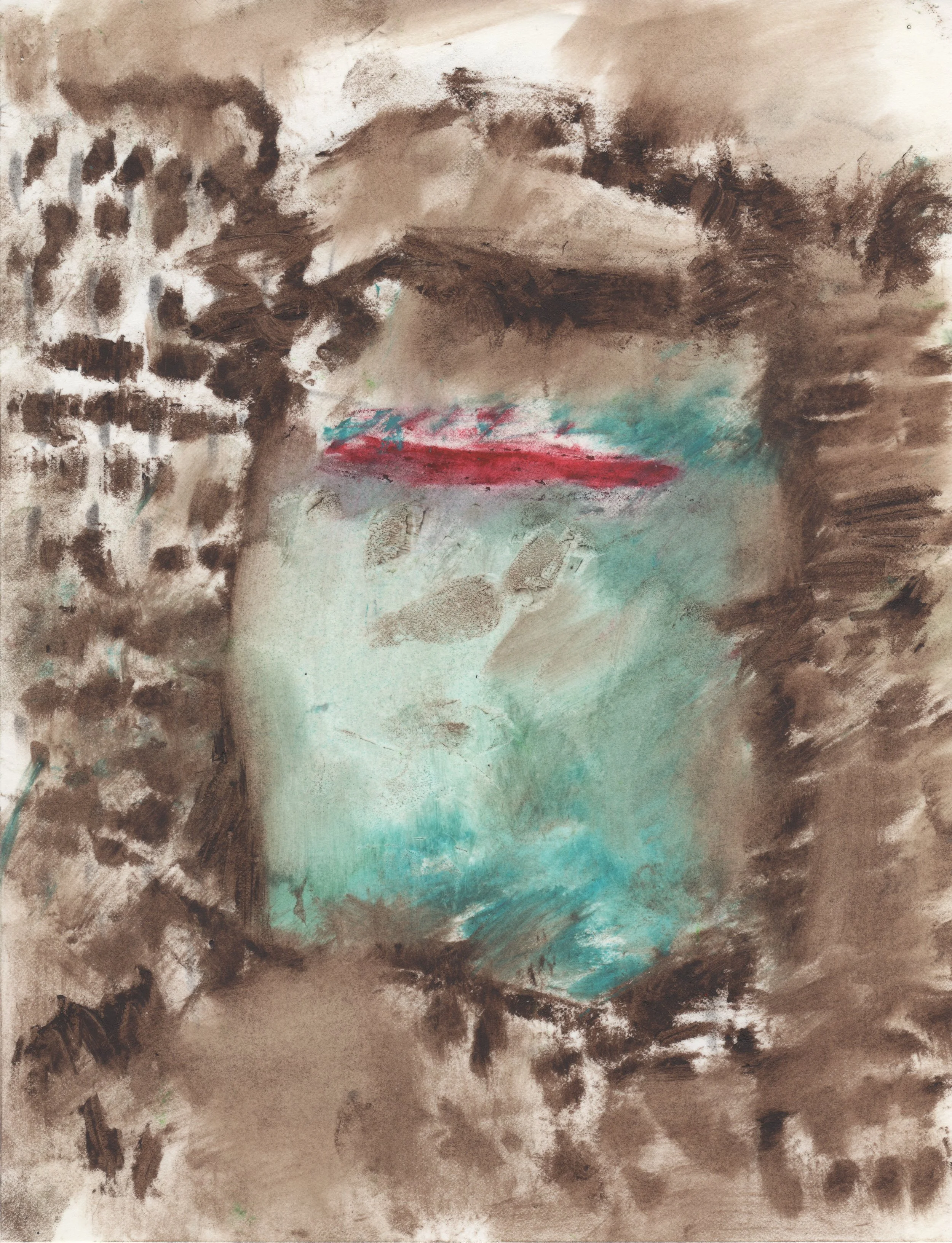  Building view #2 2017 11 x 8.5" Oilbar on vellum 