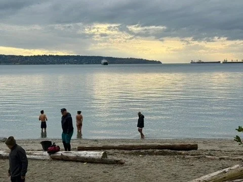 Bikini Beach Sunset Swimmers