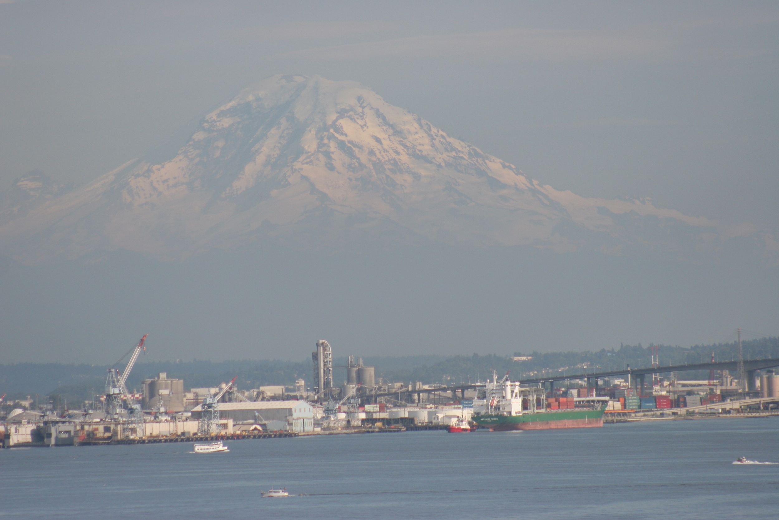 Mt. Rainier and The Port of Seattle from Magnolia neighborhood