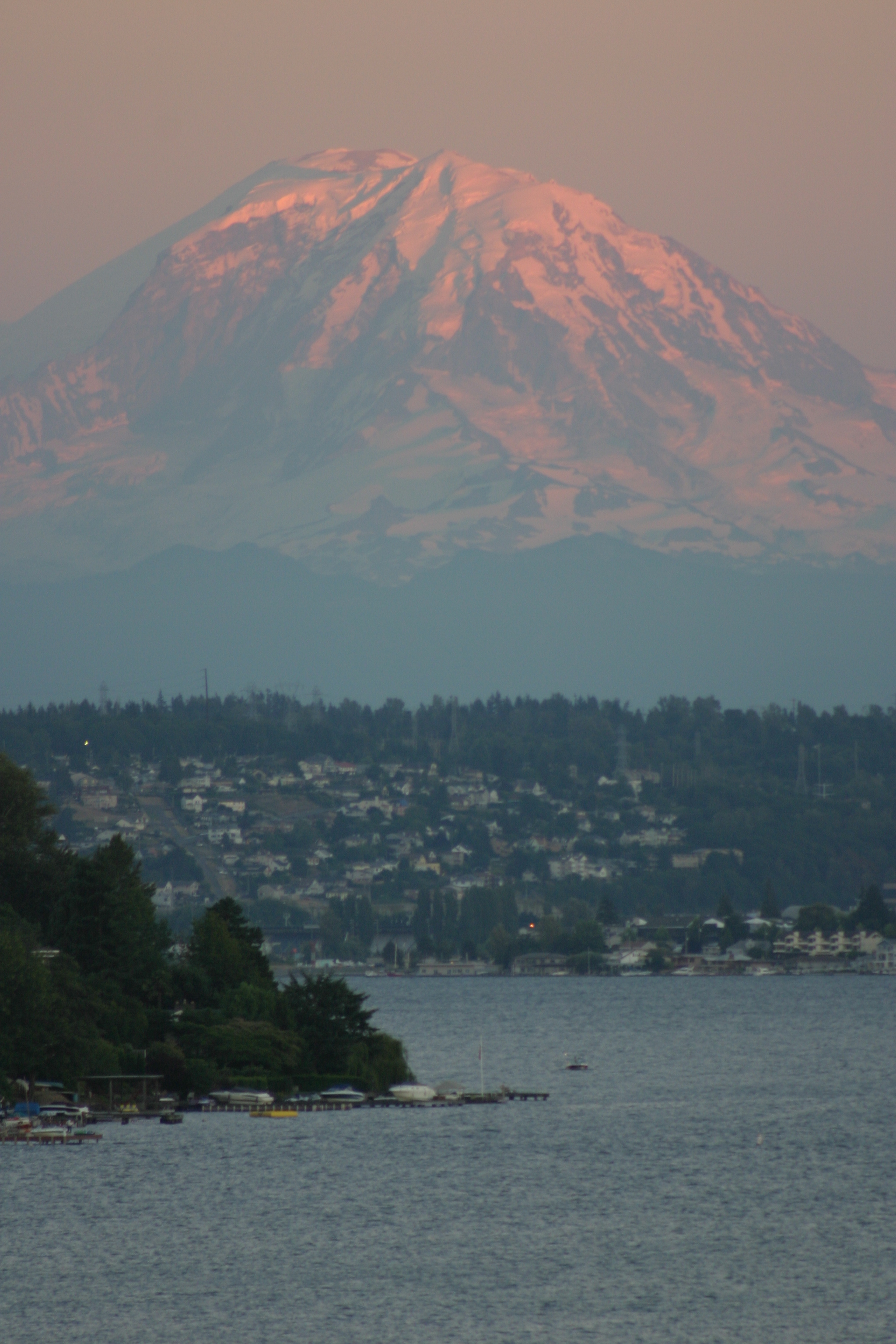 Mt. Rainier over Mercer Island &amp; Renton, WA