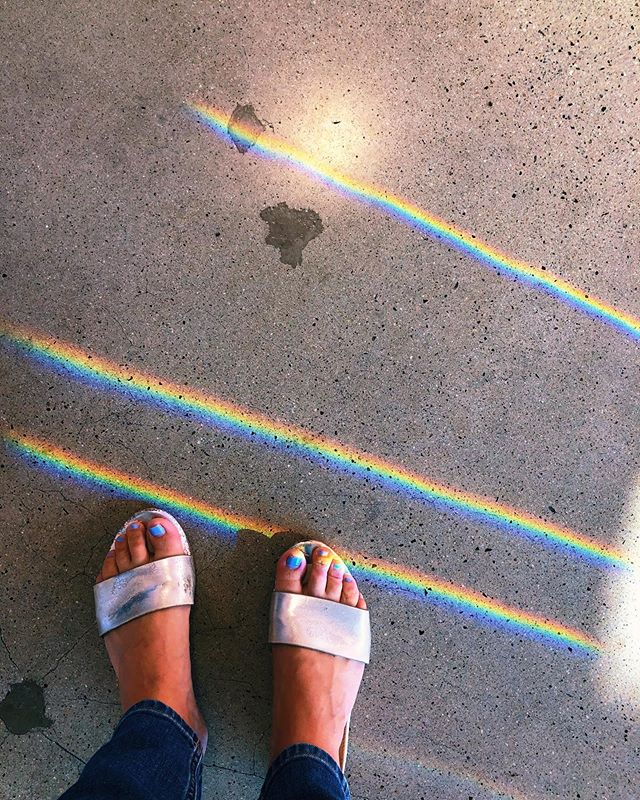 Do rainbows always pour into the office kitchen? Or is this just what life is like the morning after a @jonasbrothers concert?