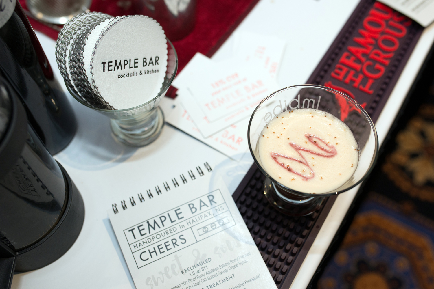 Temple Bar Cocktails & Food Bartenders Breakfast: Famous Grouse Scotch infused cold pressed coffee, spiced port syrup, egg white, orange juice, angostura bitters, candied bacon