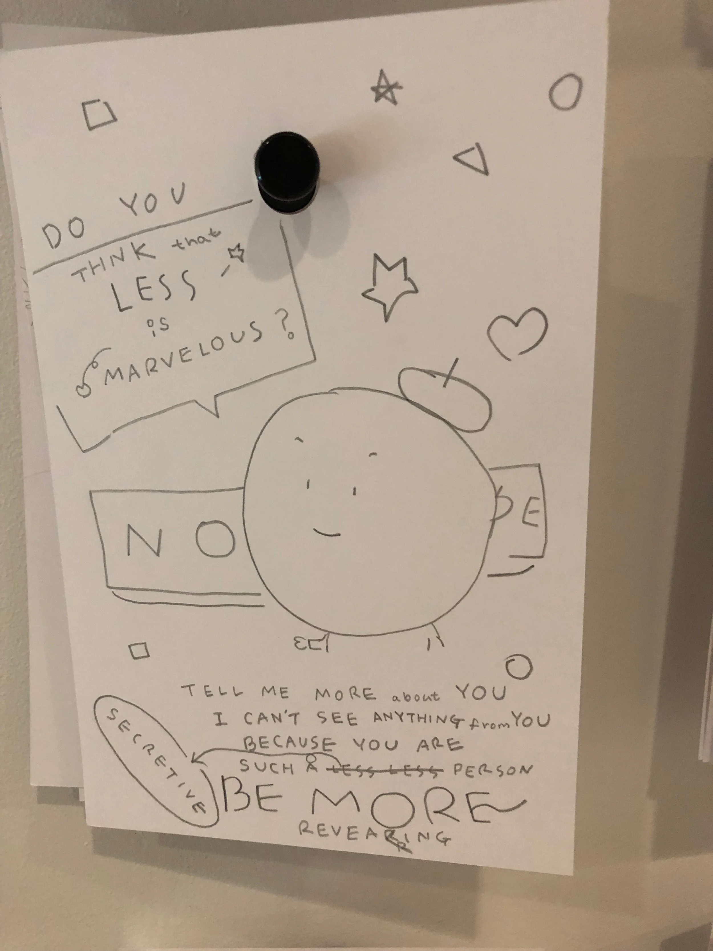 A message left by a fellow museum goer. Thank you, stranger!