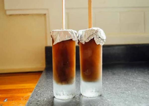 Making Coffee Popsicles