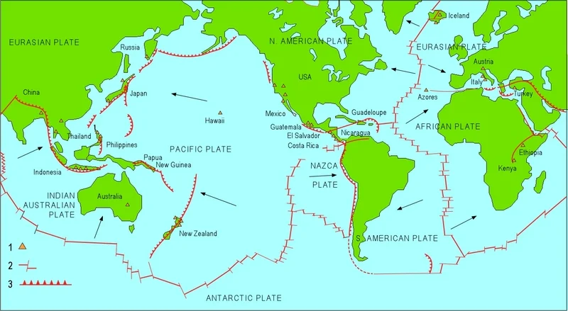 deep ocean trenches map