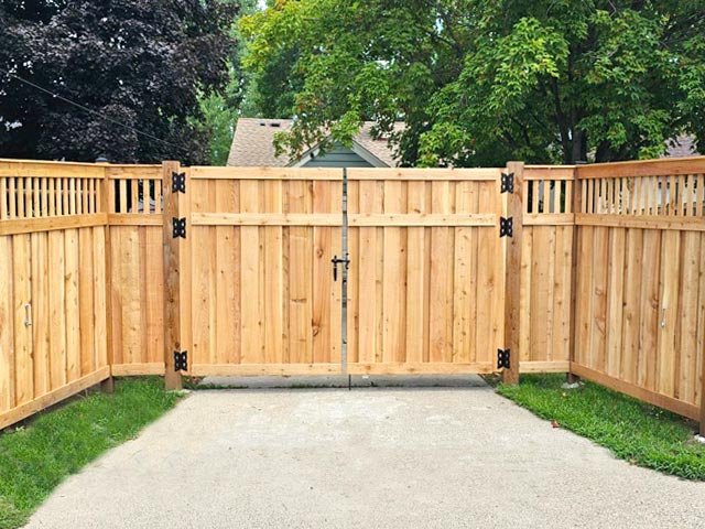 wooden fence gate