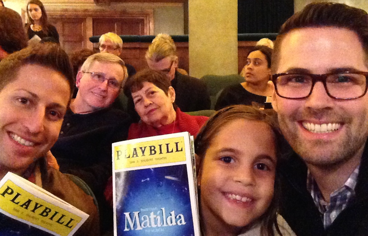  Us taking our niece, Rosie, to see a Broadway musical! 