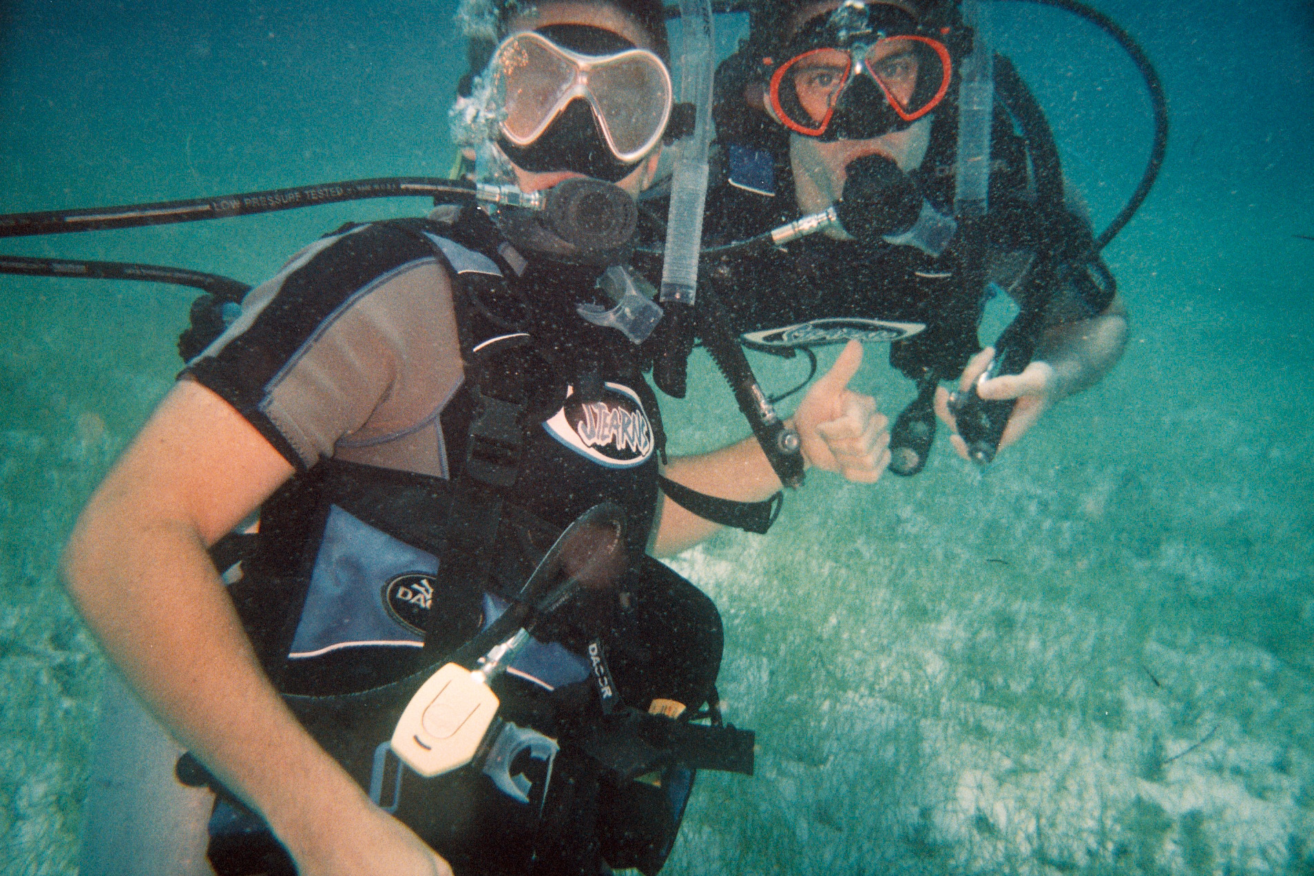  Scuba diving on our honeymoon. 