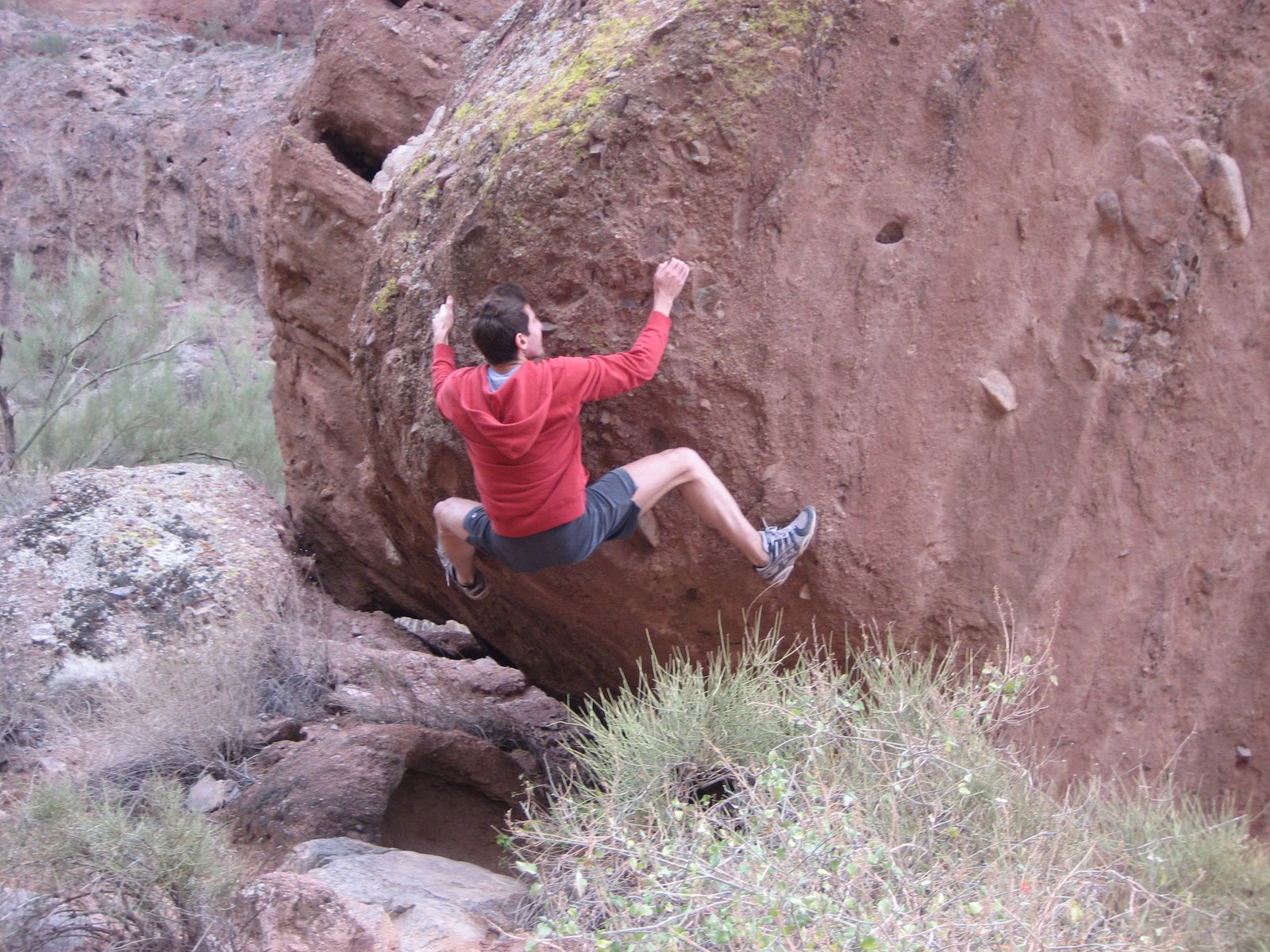  Rick rock climbing in Arizona. 