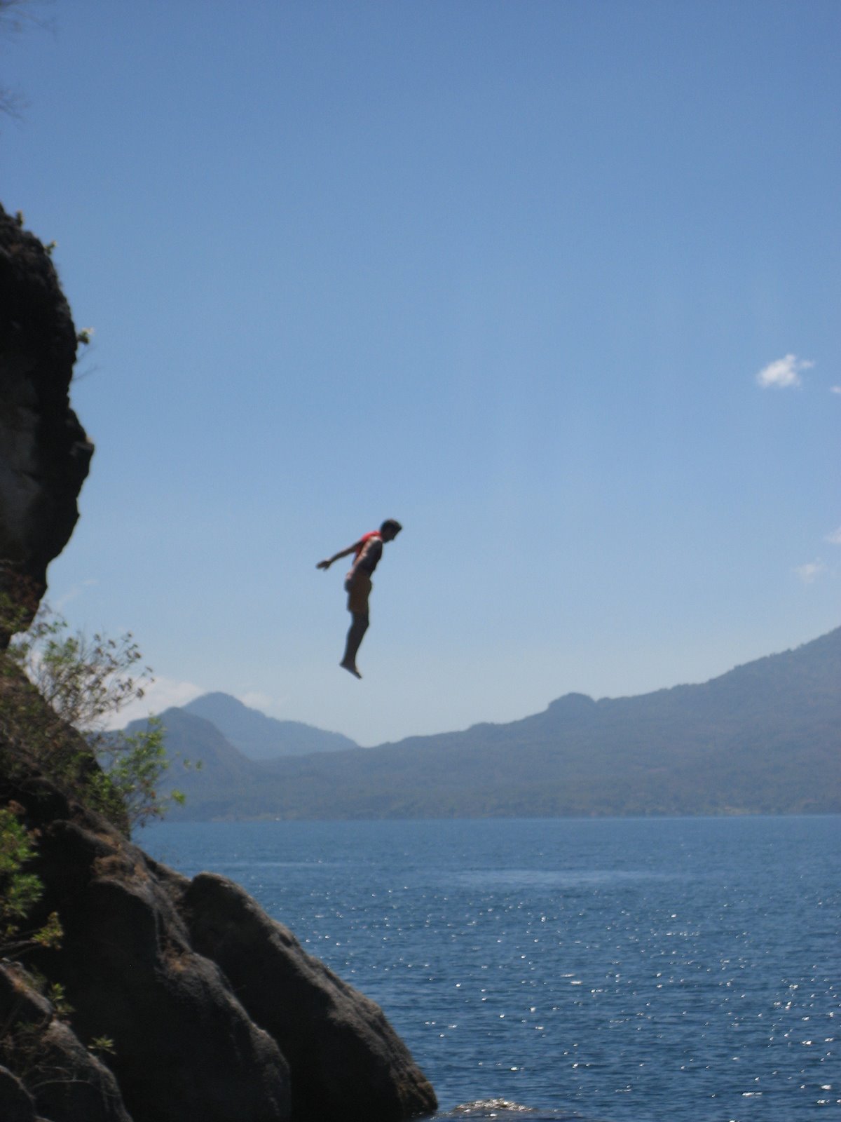 Rick cliff diving in Guatemala. 