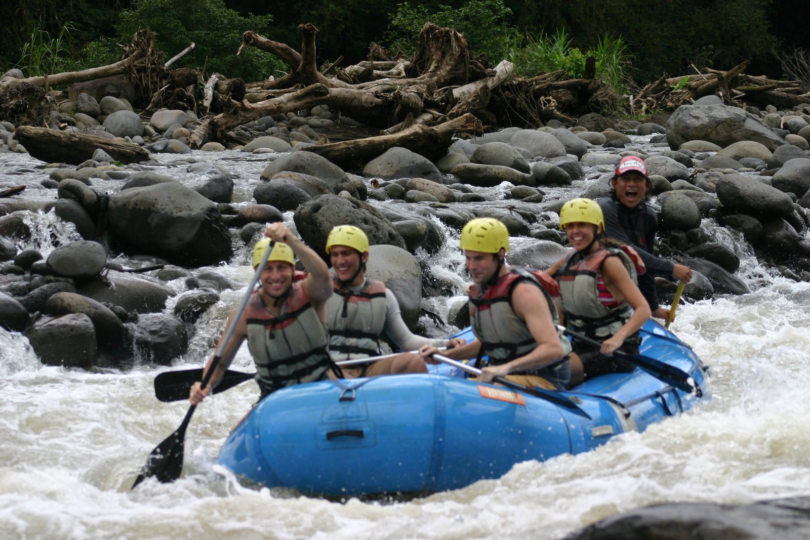  White water rafting with Rick's sister in Costa Rica. 
