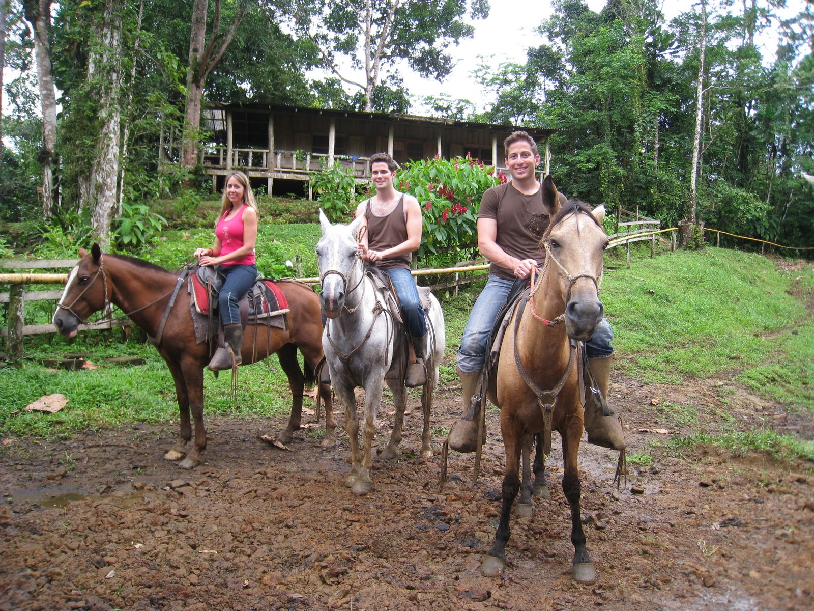  Horseback riding with Rick's sister. 