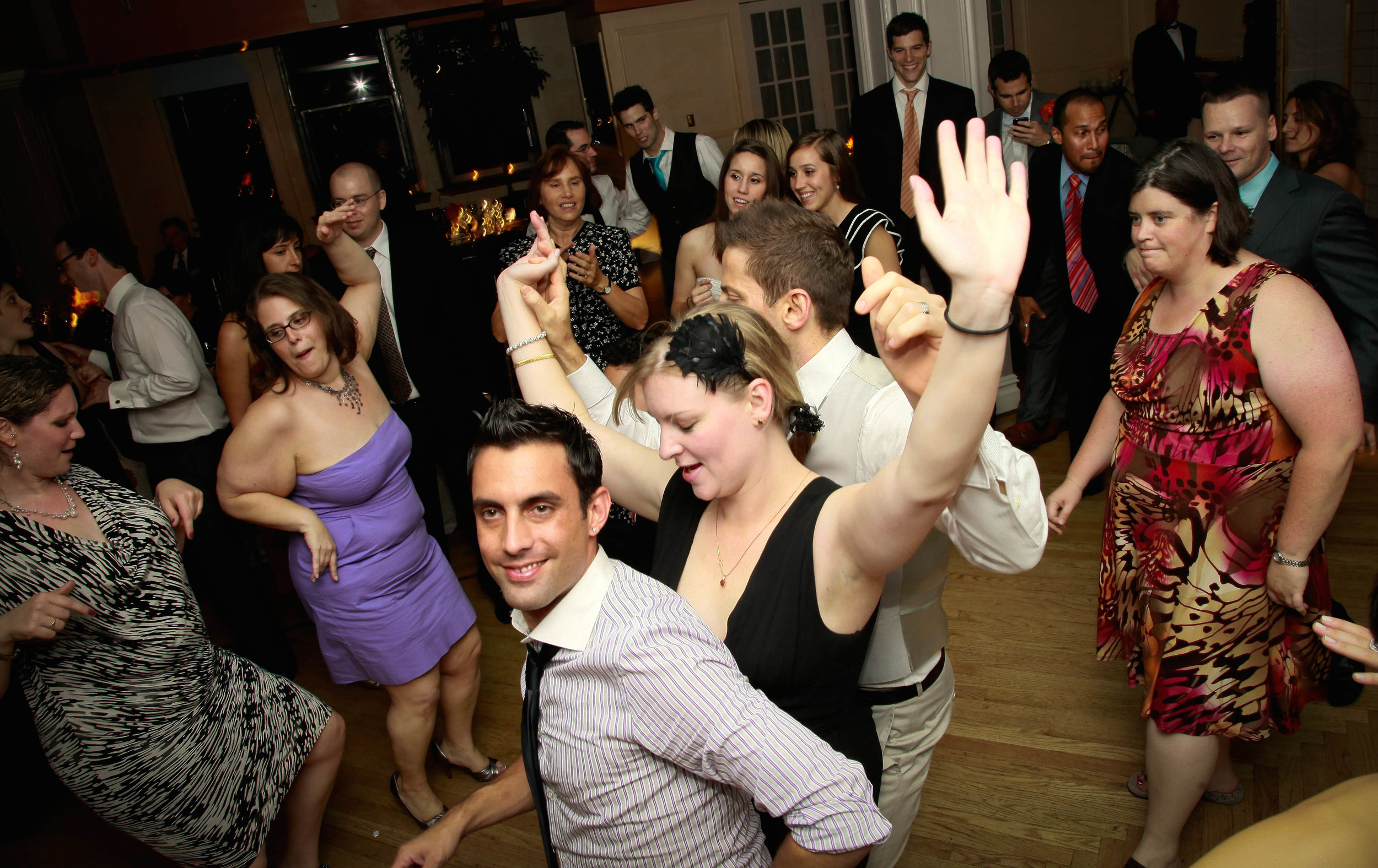  Friends getting down at our wedding. 