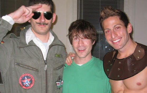  Rick with his medical school buddies on Halloween. 