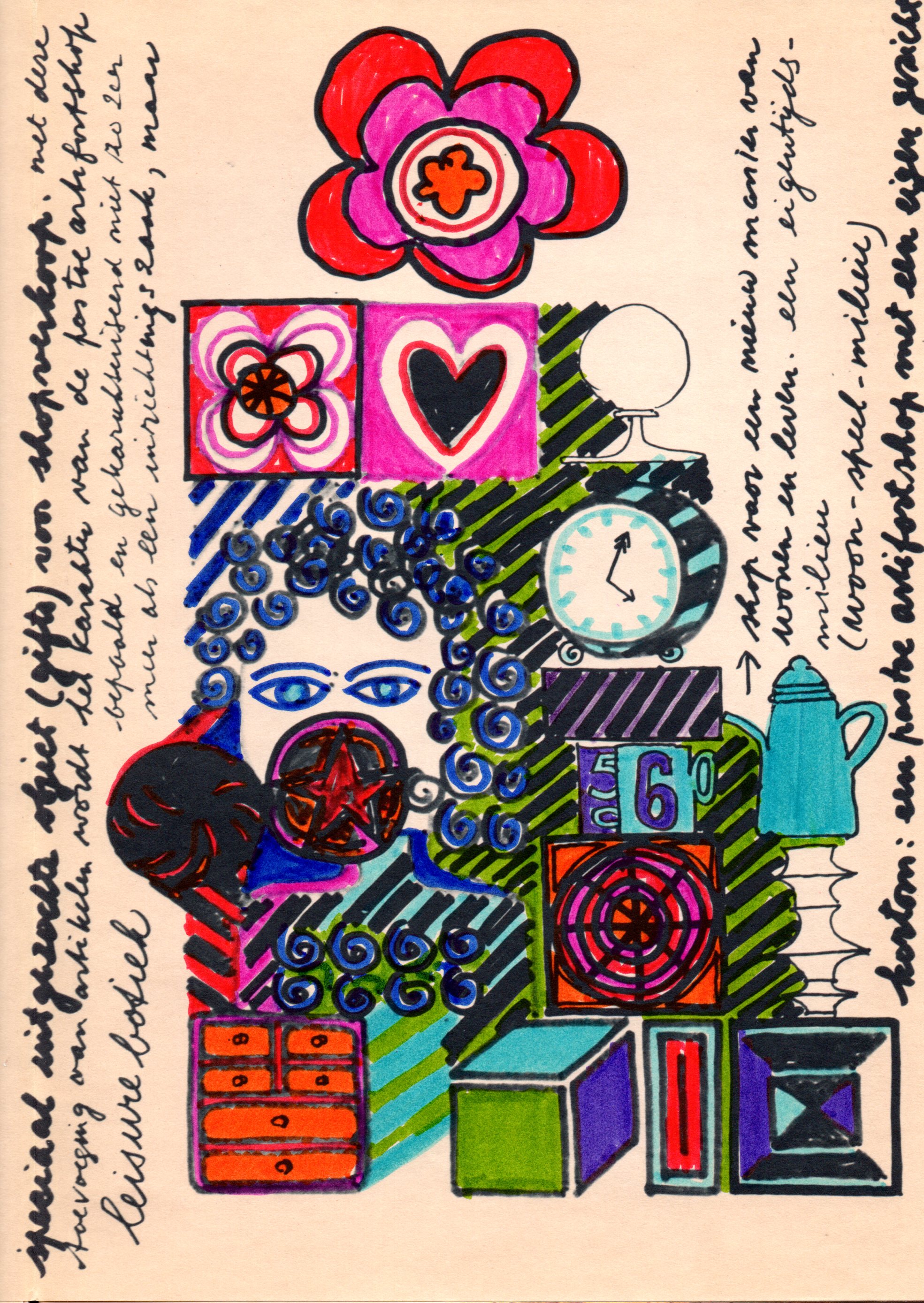 Detail from a Pastoe-Artifort shop proposal 1967