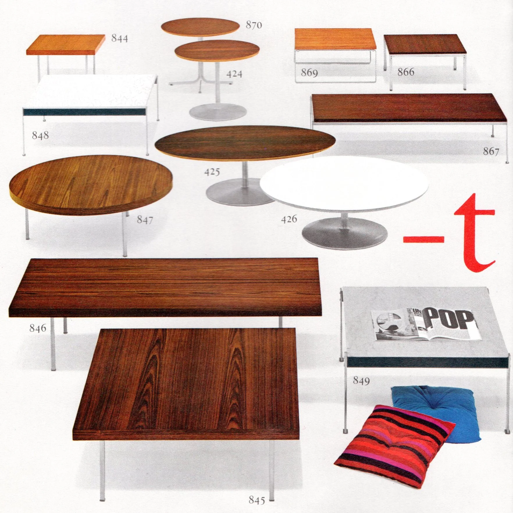 Models 870, 424, 425 and 426 designed by Pierre Paulin. Photo Jaap & Maarten d'Oliveira