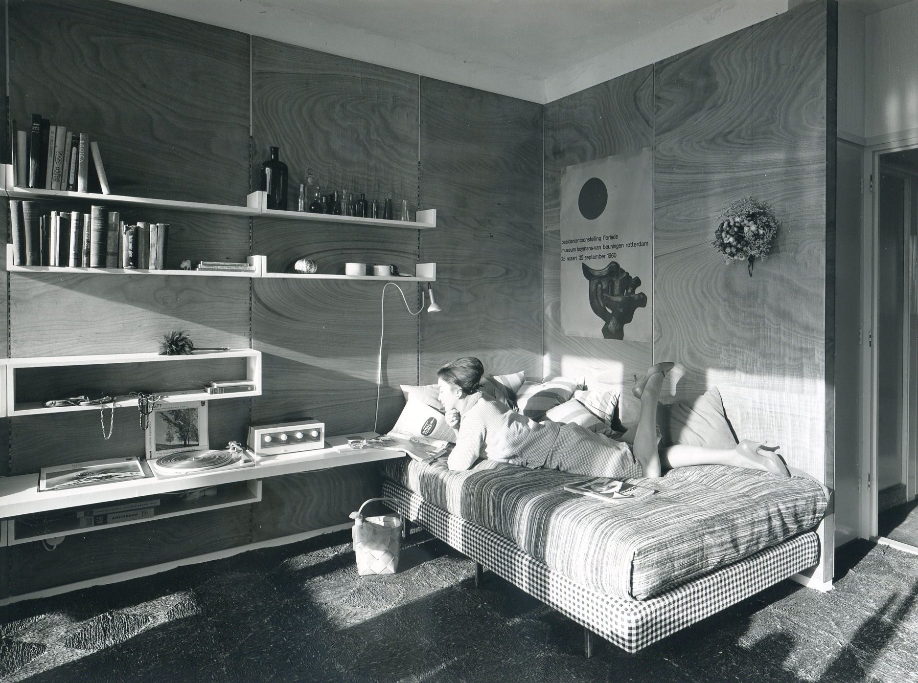 Model home for 'Goed Wonen'. Jan van Galenstraat , Amsterdam 1961. Photo Jan Versnel.