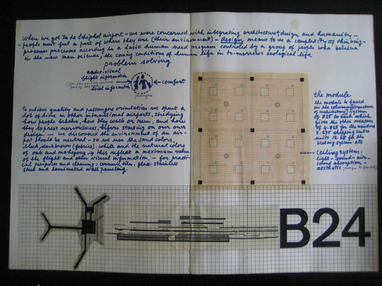 Schiphol presentation book, detail.