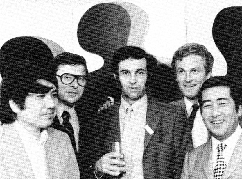 With Leo Castelli, Geoffrey Harcourt, Pierre Paulin and... 1970 Photo Artifort