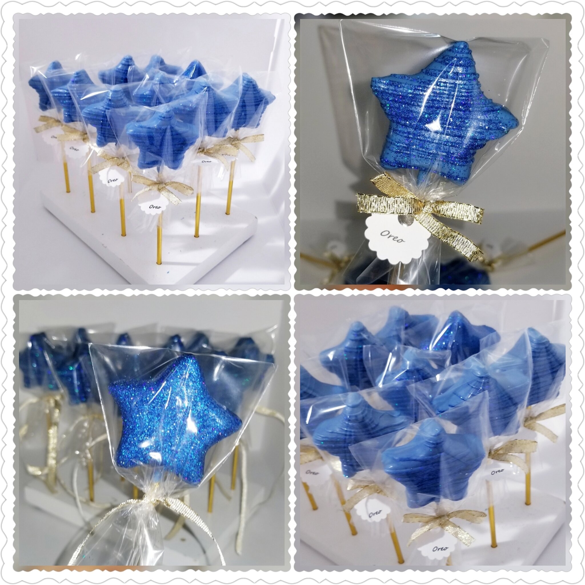 BLUE GLITTER STARS
