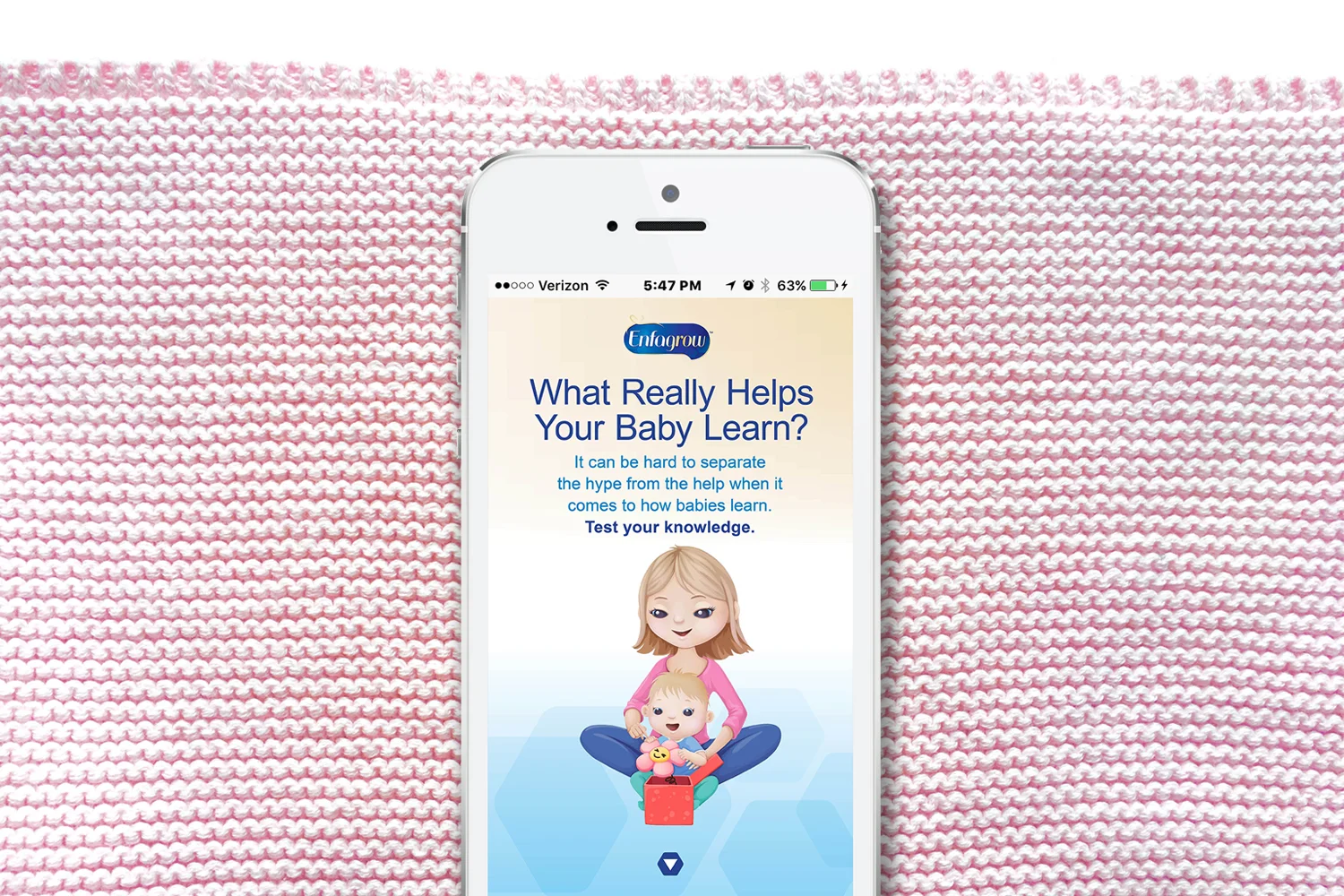  UX/UI for  Stages , an app that customizes quizzes for mothers based on user input for baby’s developmental stage.  