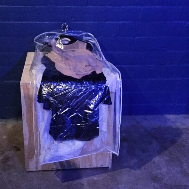 Courtney Love's wardrobe prior to being steamed. I really wanted to look inside the bag to see the labels but I restrained myself.