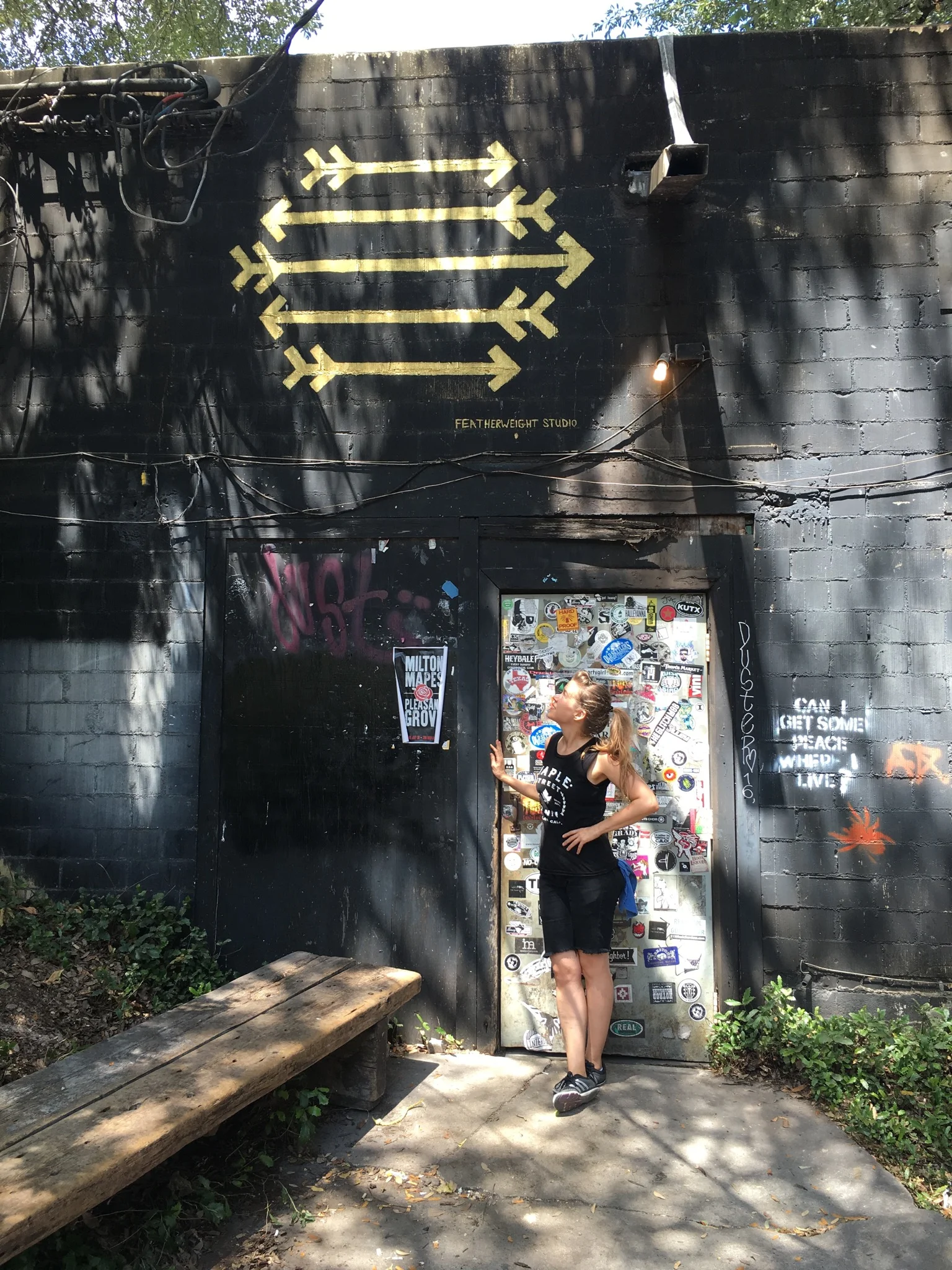 Mural painted by Krissy Teegerstrom on the back of the Continental Club in Austin TX