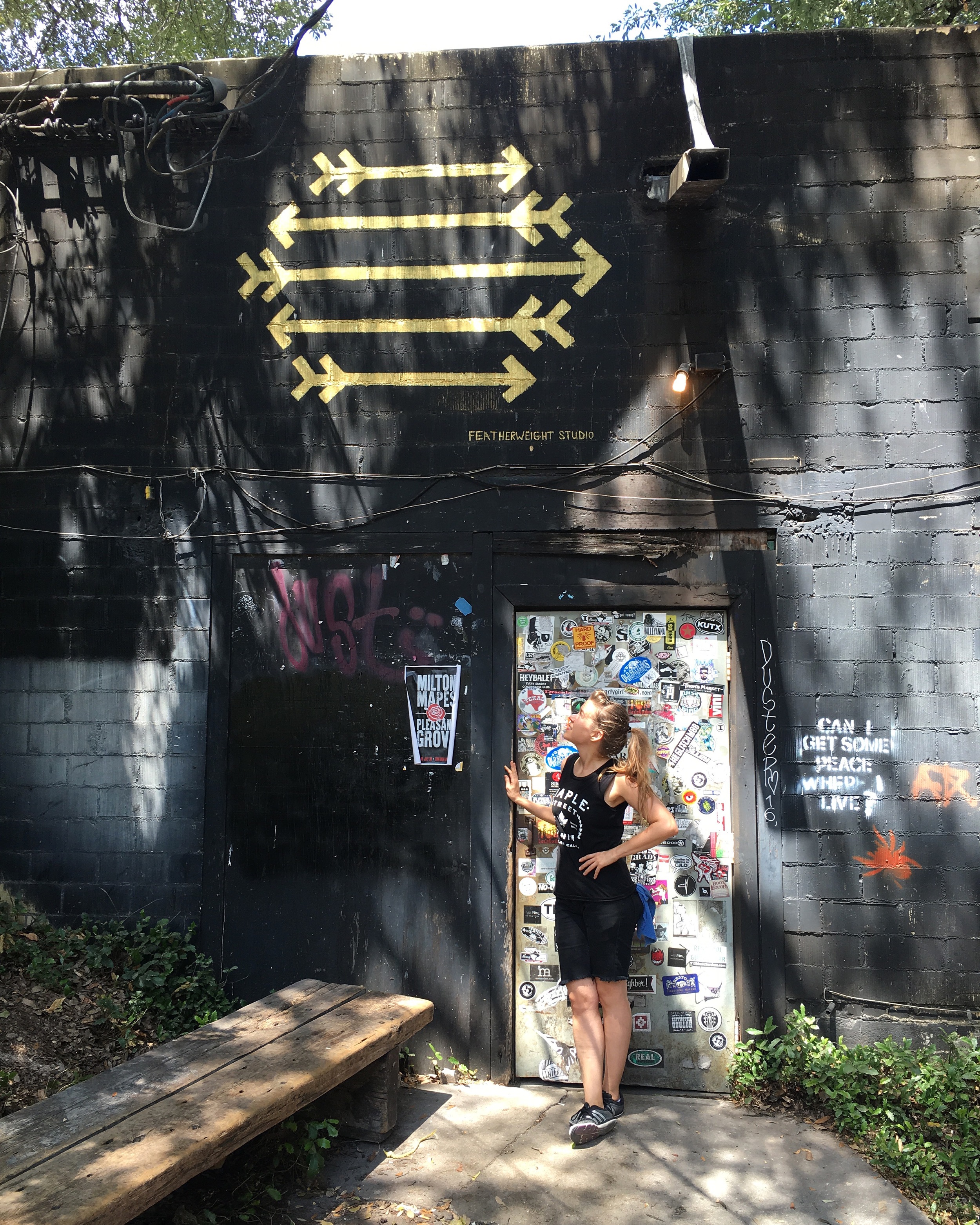 Mural painted on the Continental Club, Austin TX, by Krissy Teegerstrom 2016