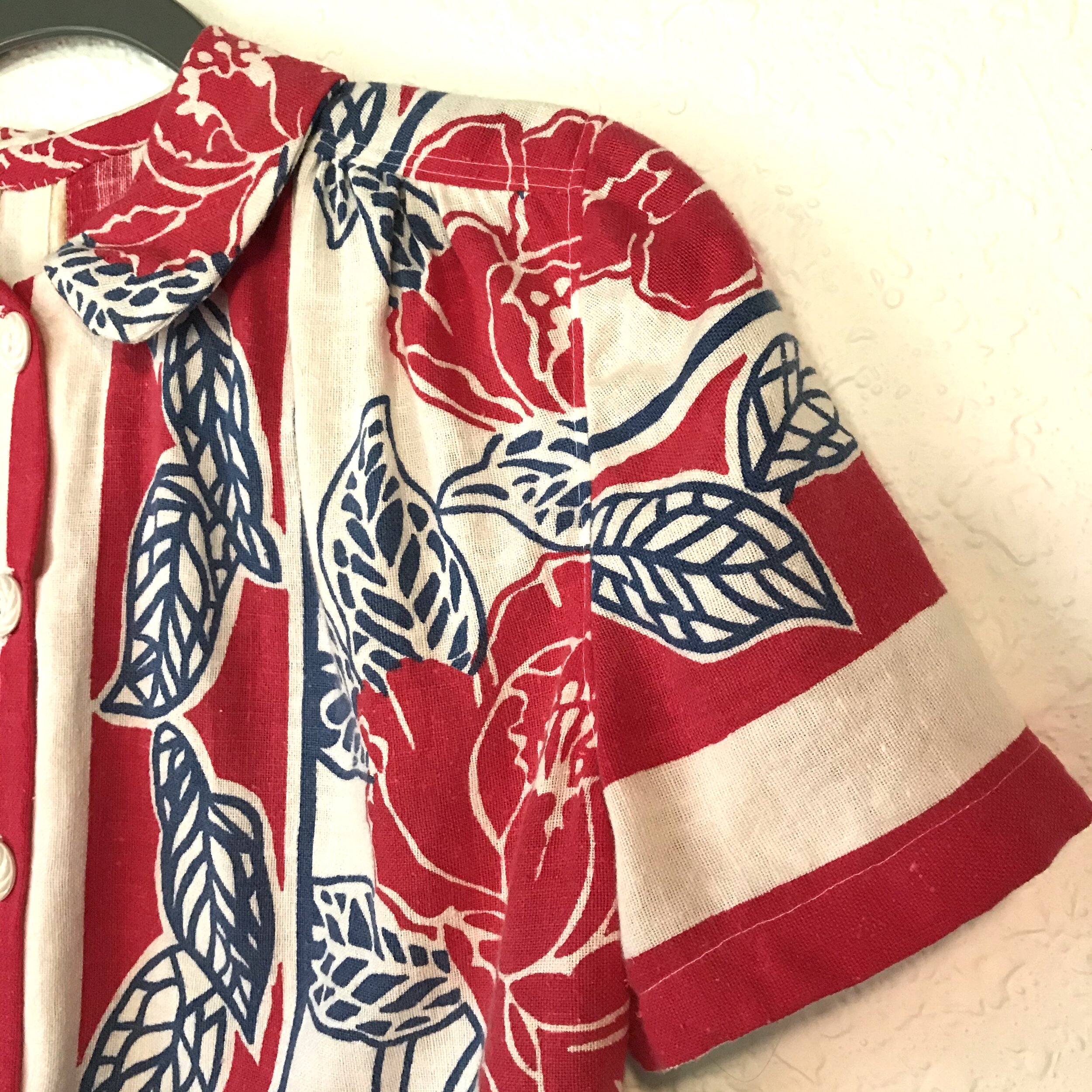 SUSTAINABLE SEWING: A camp shirt from a vintage tablecloth ...