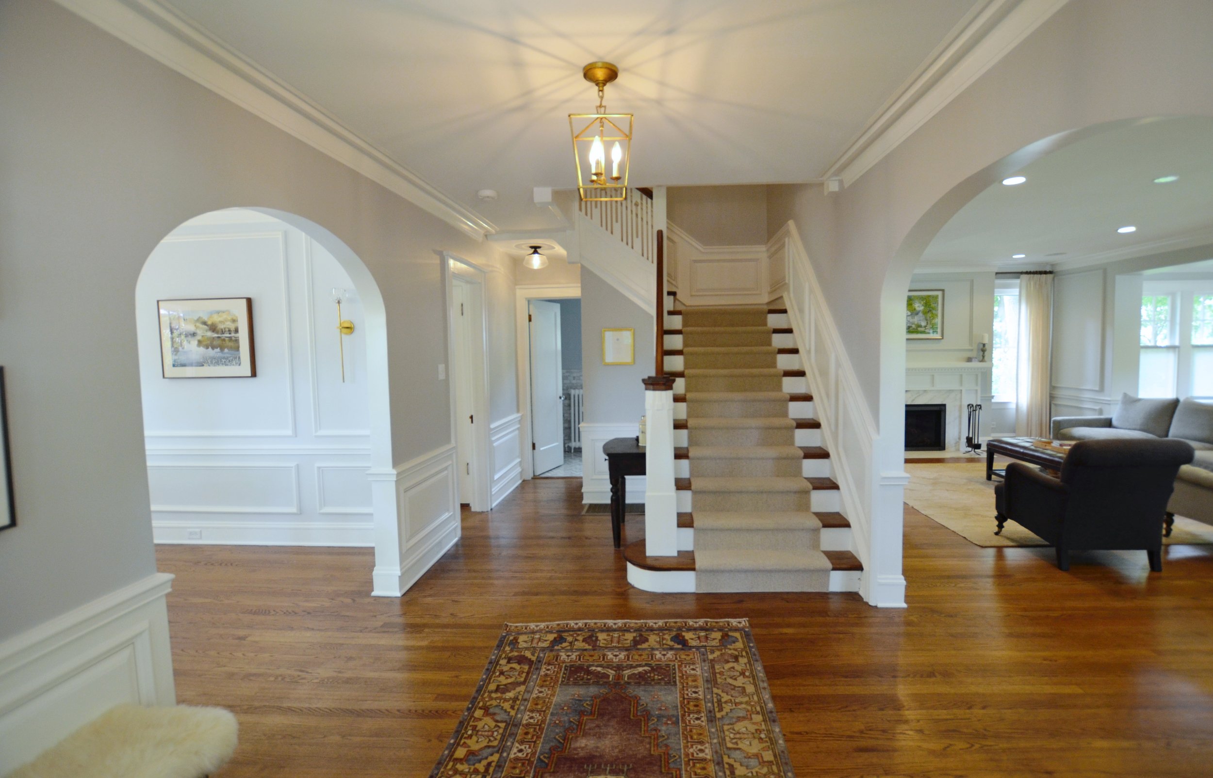1921 House Foyer Cara Alyn Interiors, Angelic Hardwood Floors