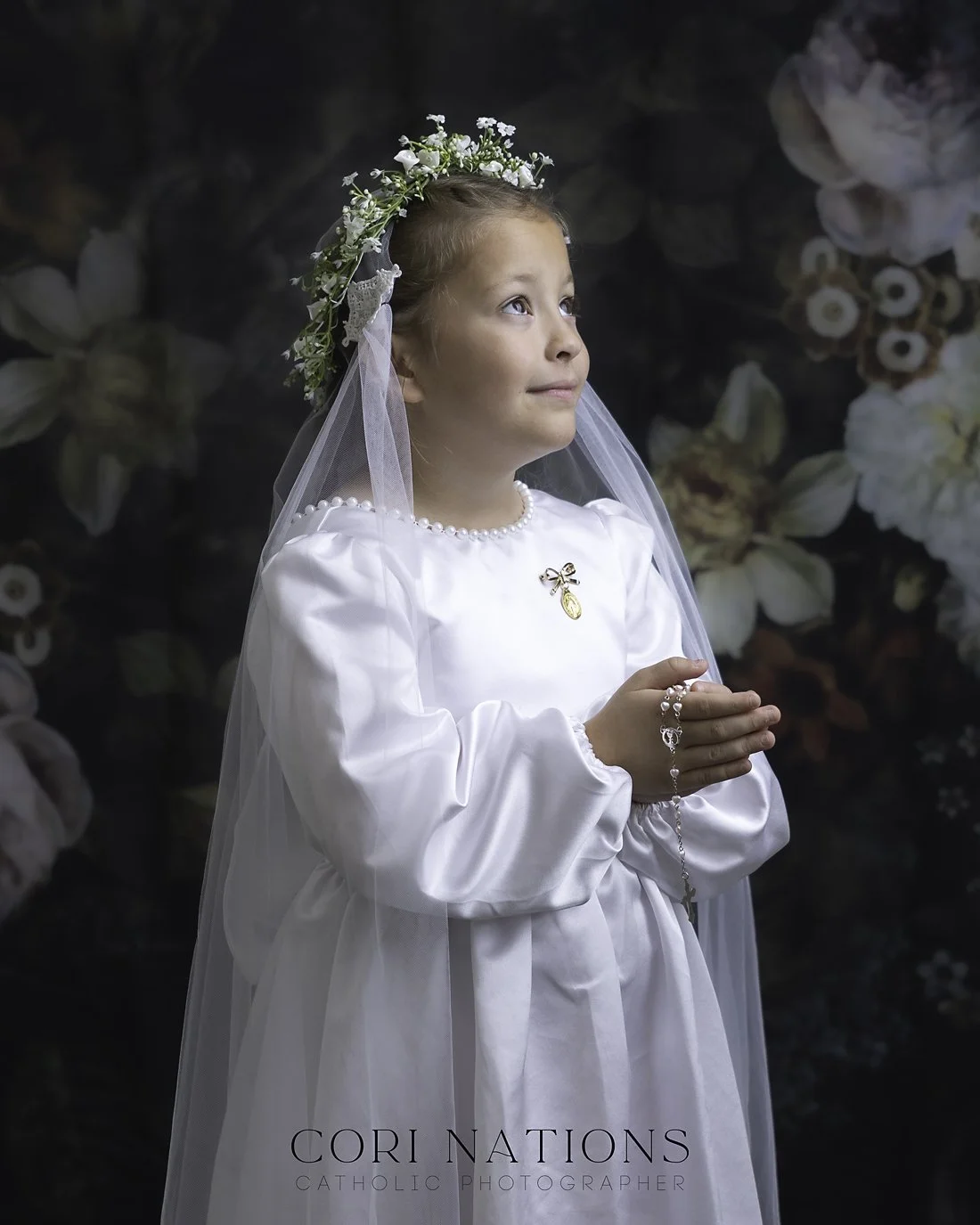 Gril First Communion studio photography St. Louis, Missouri