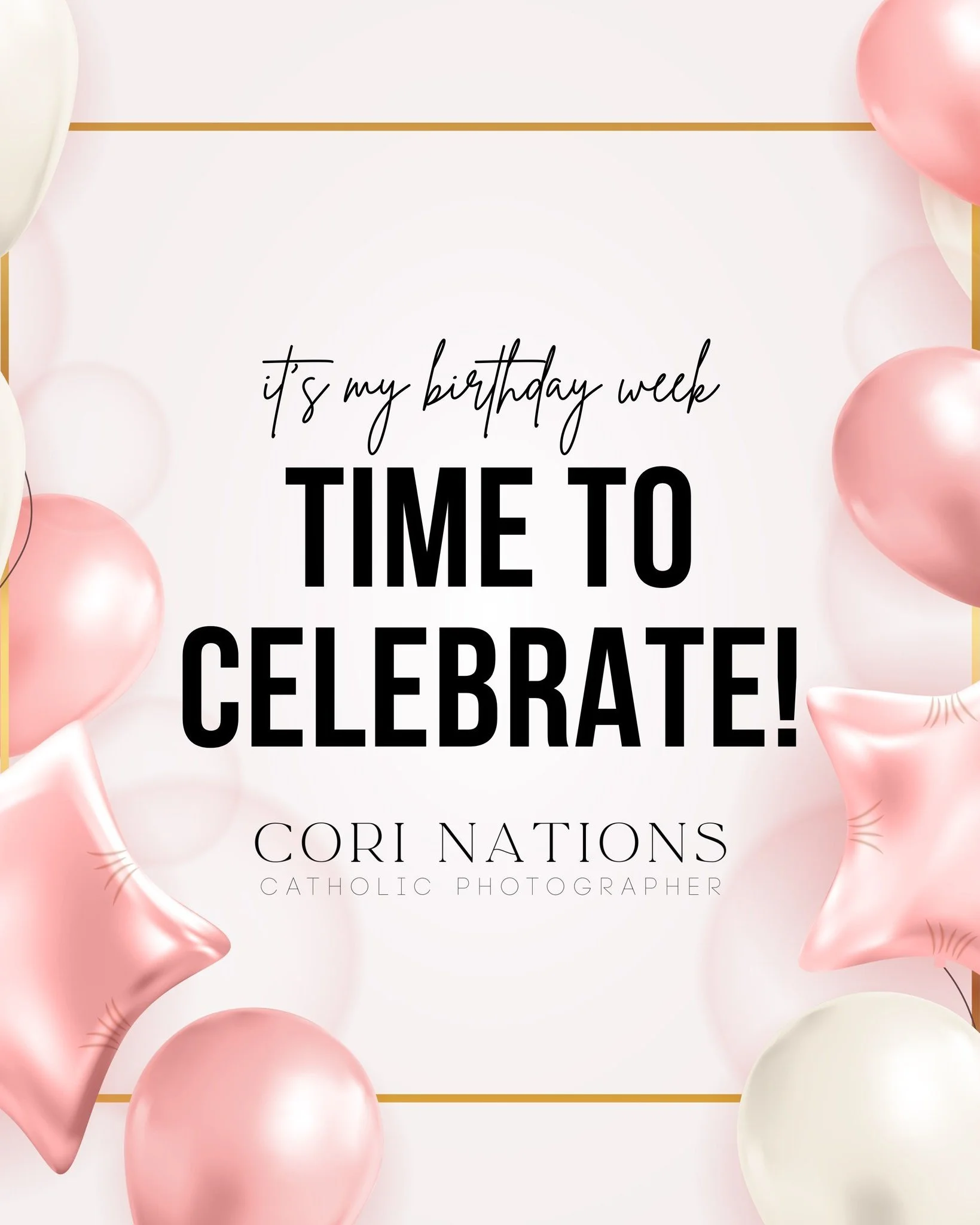 The Birthday Sale ENDS on Friday - That's TOMORROW! 

We will be sure to give you your Birthday Gift as long as you've sent an email to info@corinationsphotography.com by the end of the day Friday, November 21 (MY BIRTHDAY!!) 

📸🎉 The Birthday Sale