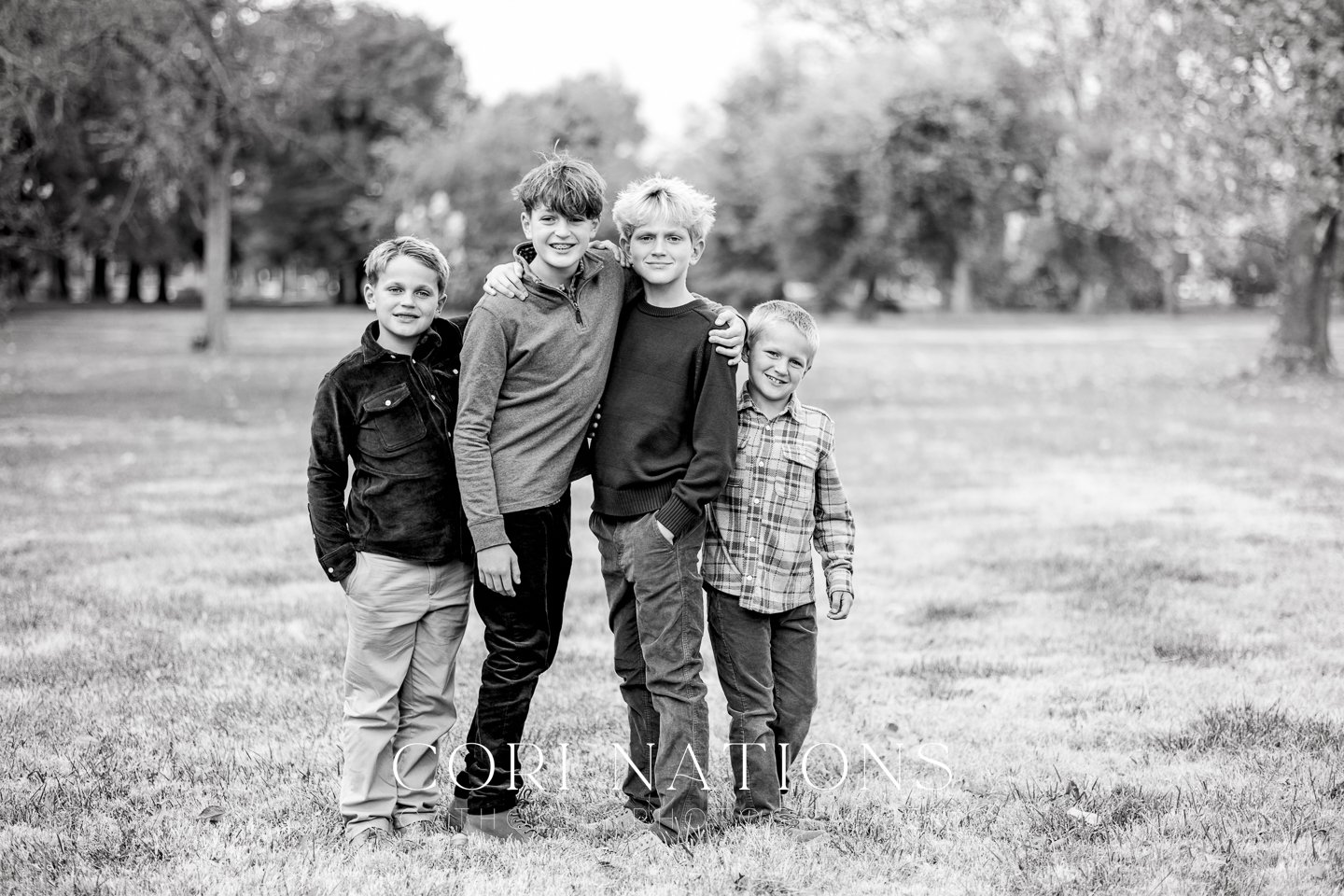 Black and white family photography St. Louis, Missouri