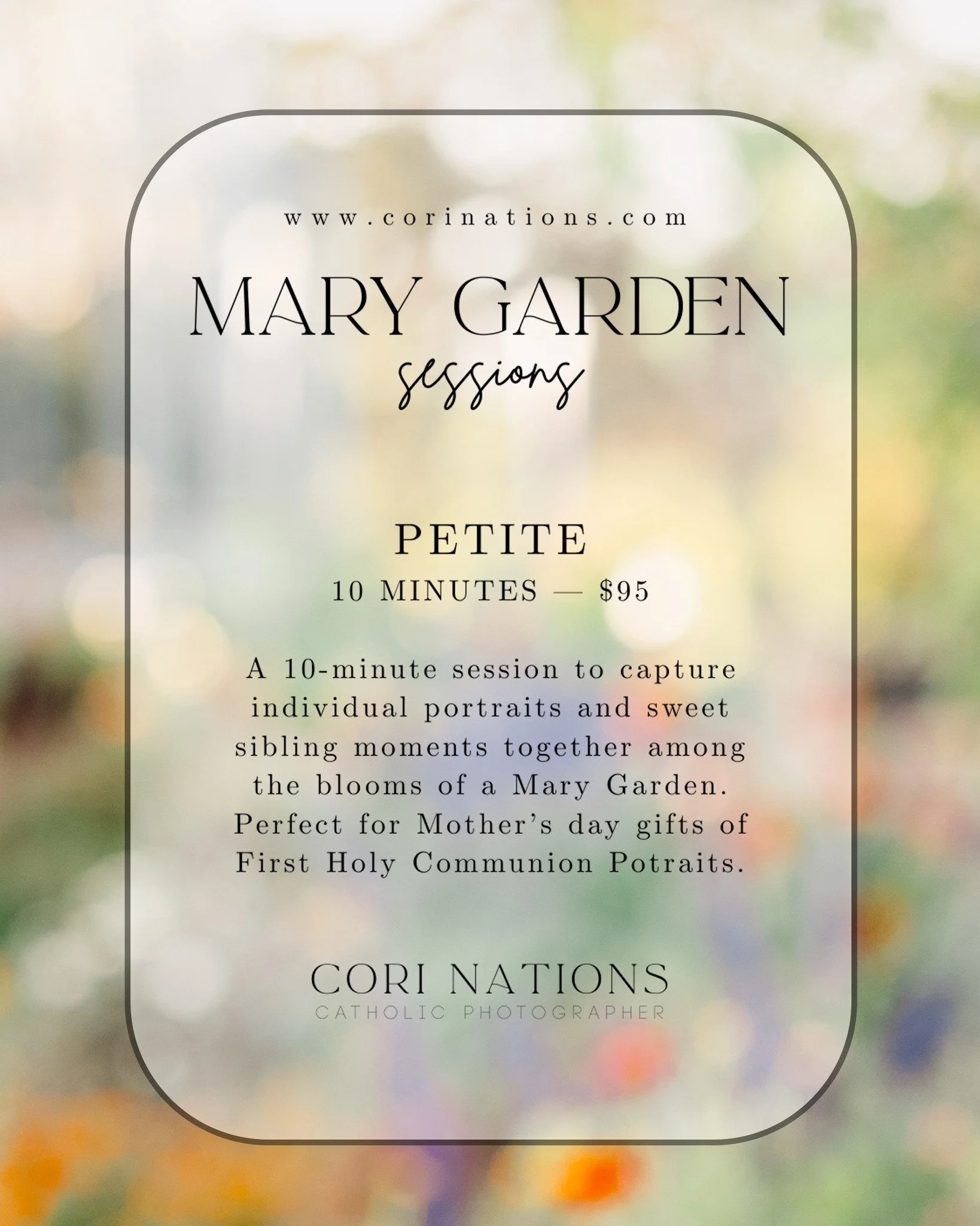 Mary Garden Mini Sessions - Saturday, May 2nd

It's the most beautiful time of year to capture your little ones, and we have the perfect setting to do it! Join us for Mary Garden Mini Sessions at a private residence in Manchester, Missouri on Saturda