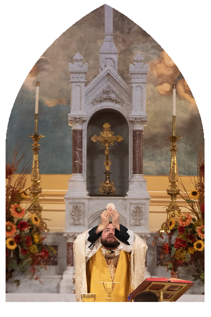 Parish priest during communion St. Louis, Missouri photography