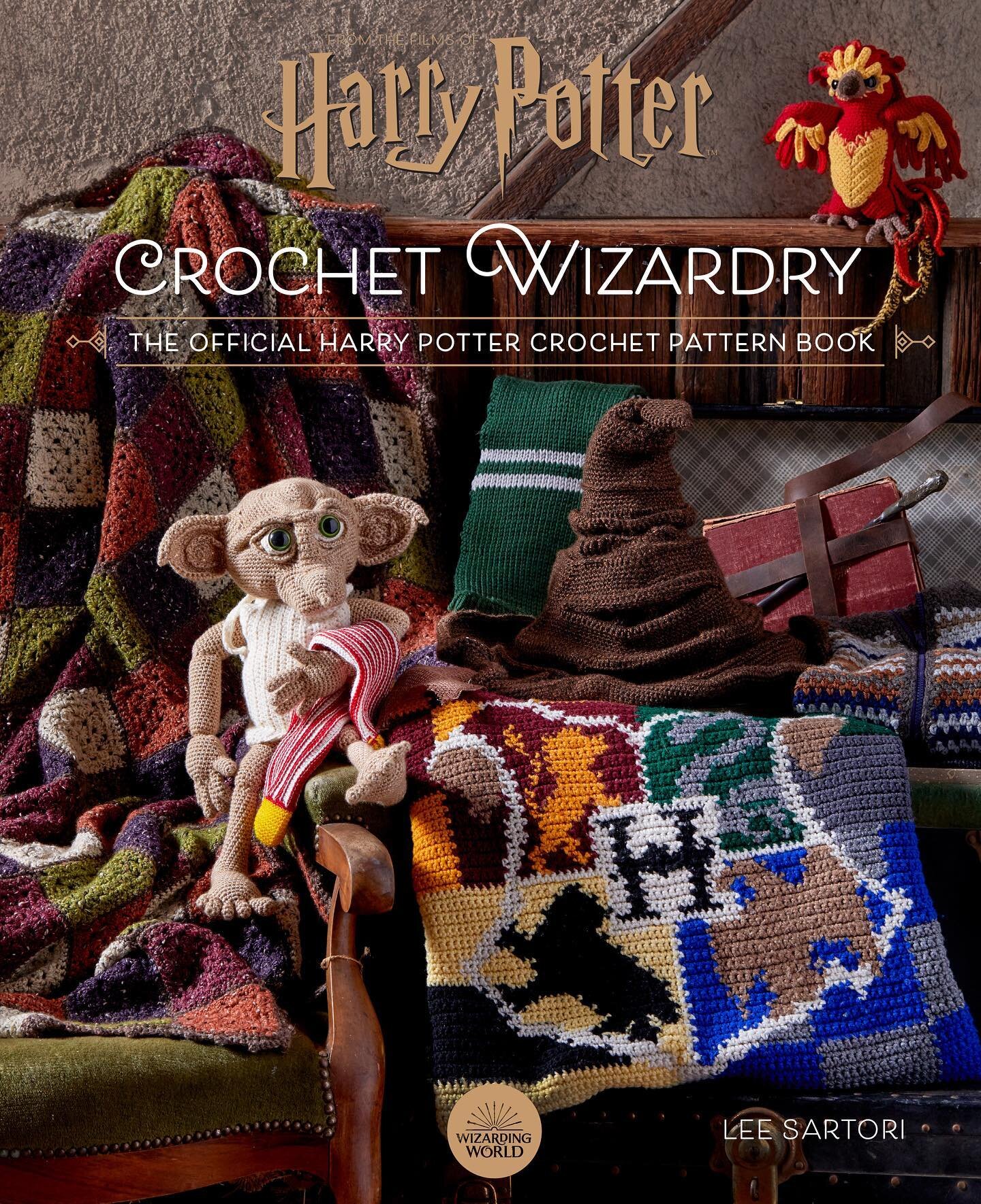 Overjoyed and Excitement Levels: TO THE MOON!
✨
I'm so excited to have not 1, BUT TWO projects in the new book Harry Potter Crochet Wizardry on sale August 17th! I designed a dark arts inspired sweater called the &ldquo;Unbreakable Vow Sweater&rdquo;