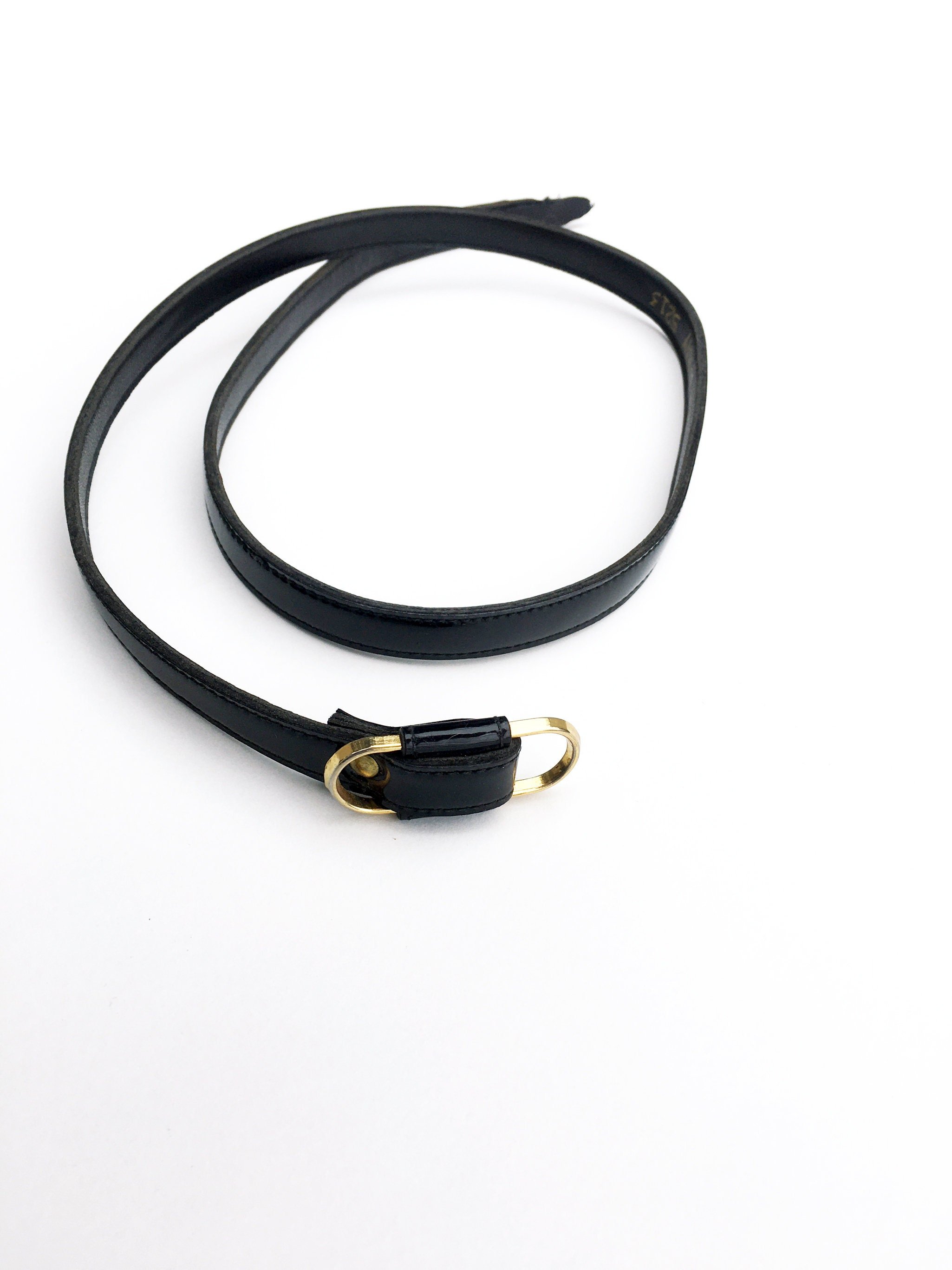 Skinny Patent Leather Belt