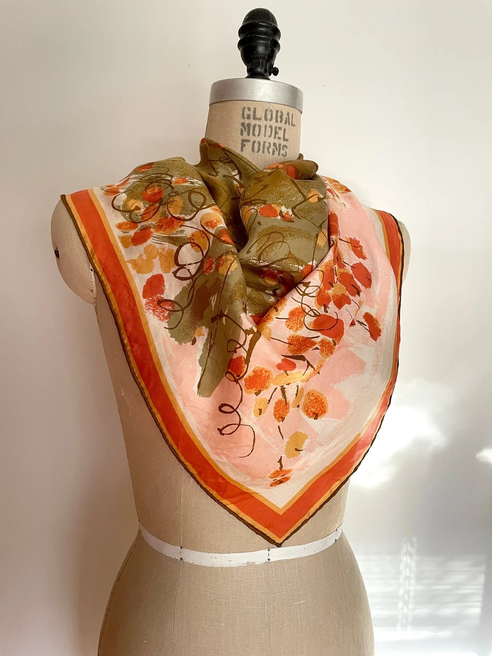 SARAH HEALY DESIGN — Peach Floral Print Scarf