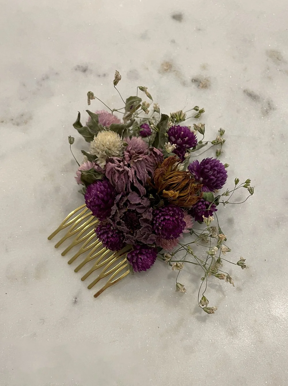 Zinnia Everlasting Hair Comb